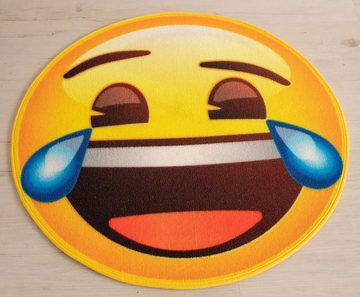 Teppich Smily - Emoji Gesicht Rund 67cm, Rockbites, Rund, Höhe: 3 mm