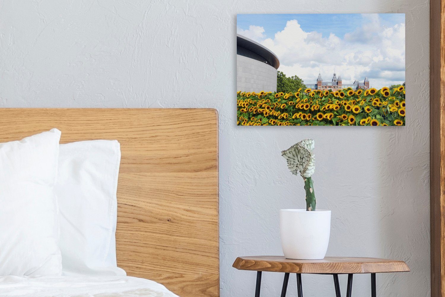 OneMillionCanvasses® Leinwandbild Das Van-Gogh-Museum in Wanddeko, St), cm Leinwandbilder, (1 Wandbild Amsterdam, 30x20 Aufhängefertig