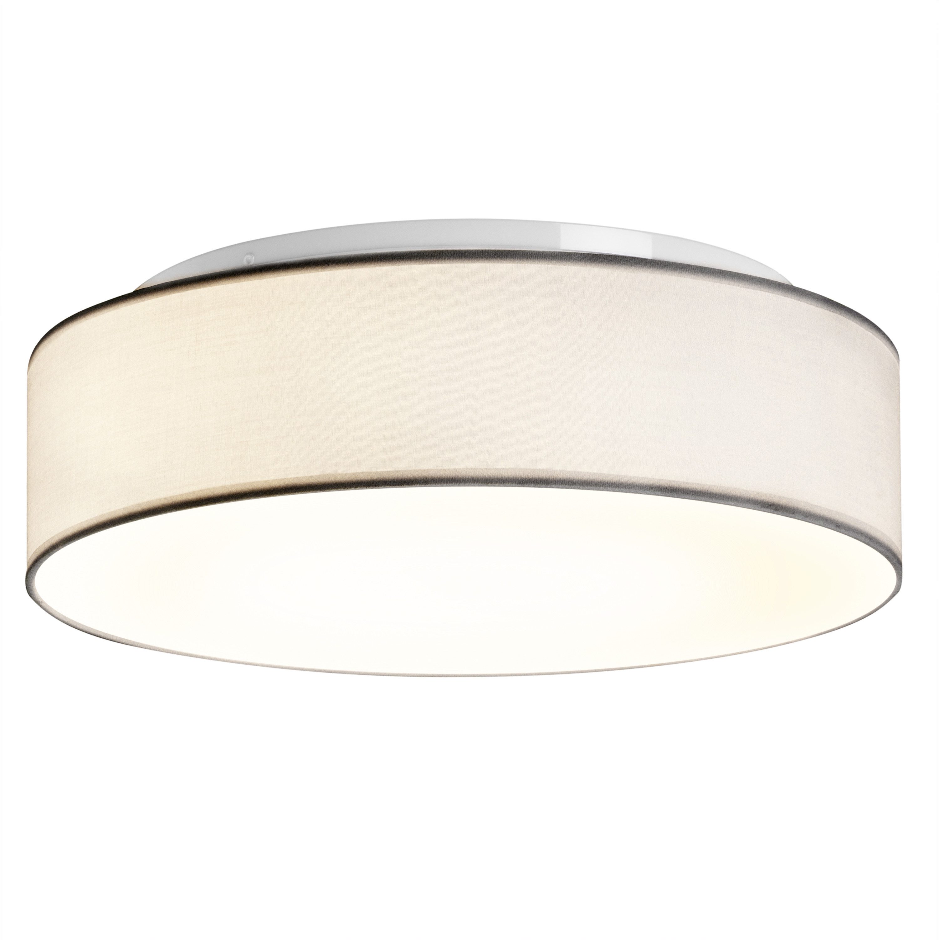 Zedelmaier Lampenschirm Deckenlampe Deckenleuchte mit Stoff-Lampenschirm, Wohnzimmerlampe Schlafzimmer Kinderzimmer Flur Lampe