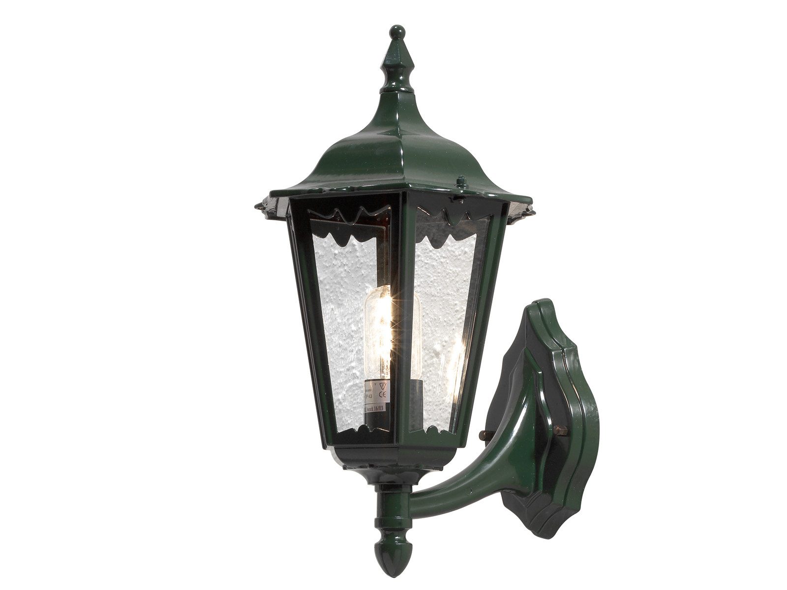 KONSTSMIDE LED Außen-Wandleuchte antike Wand-Laterne stehend, Höhe 44cm, LED wechselbar, Warmweiß, Außenleuchte zur Fassadenbeleuchtung, inkl. E27 Leuchtmittel