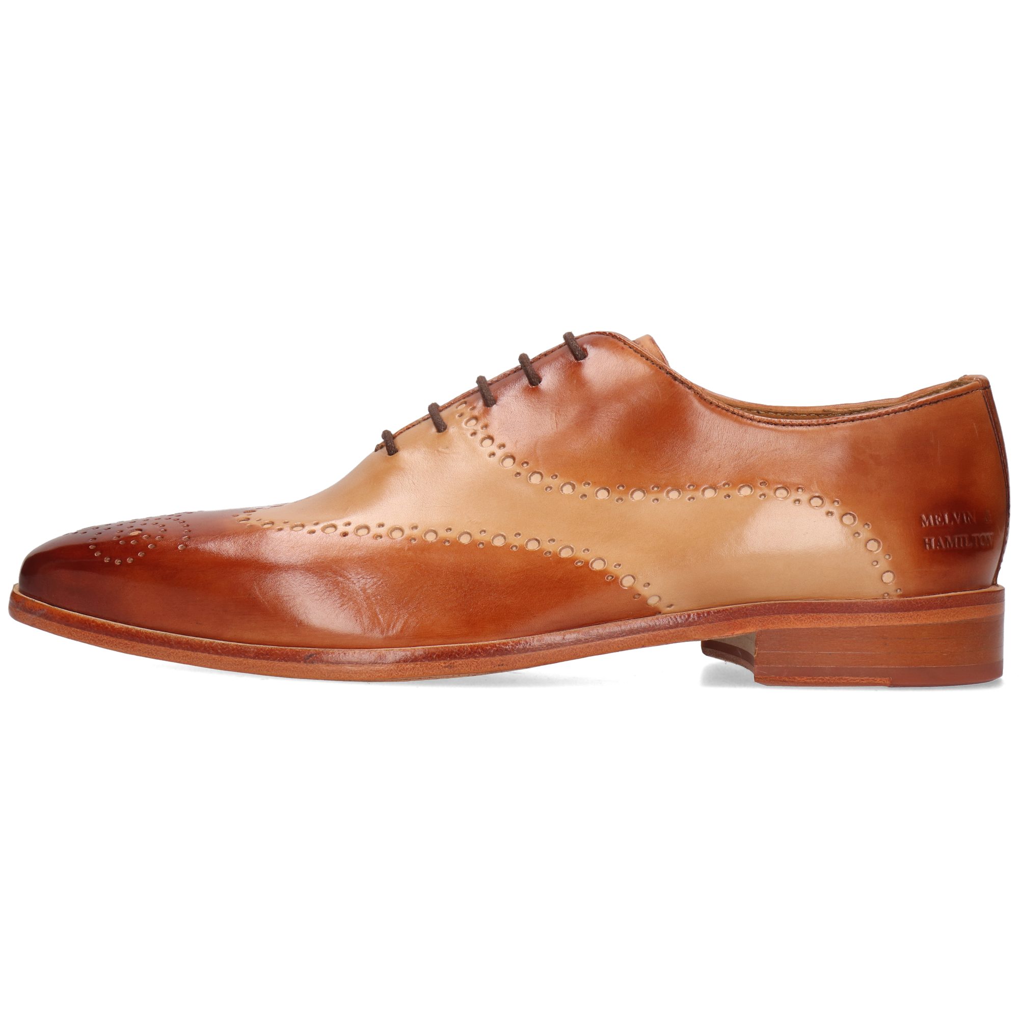 Melvin & Hamilton Lance 41 Leder-Schnürschuhe für Herren Schnürschuh Flache Absätze, Echtes Leder, Vegetabile Gerbung