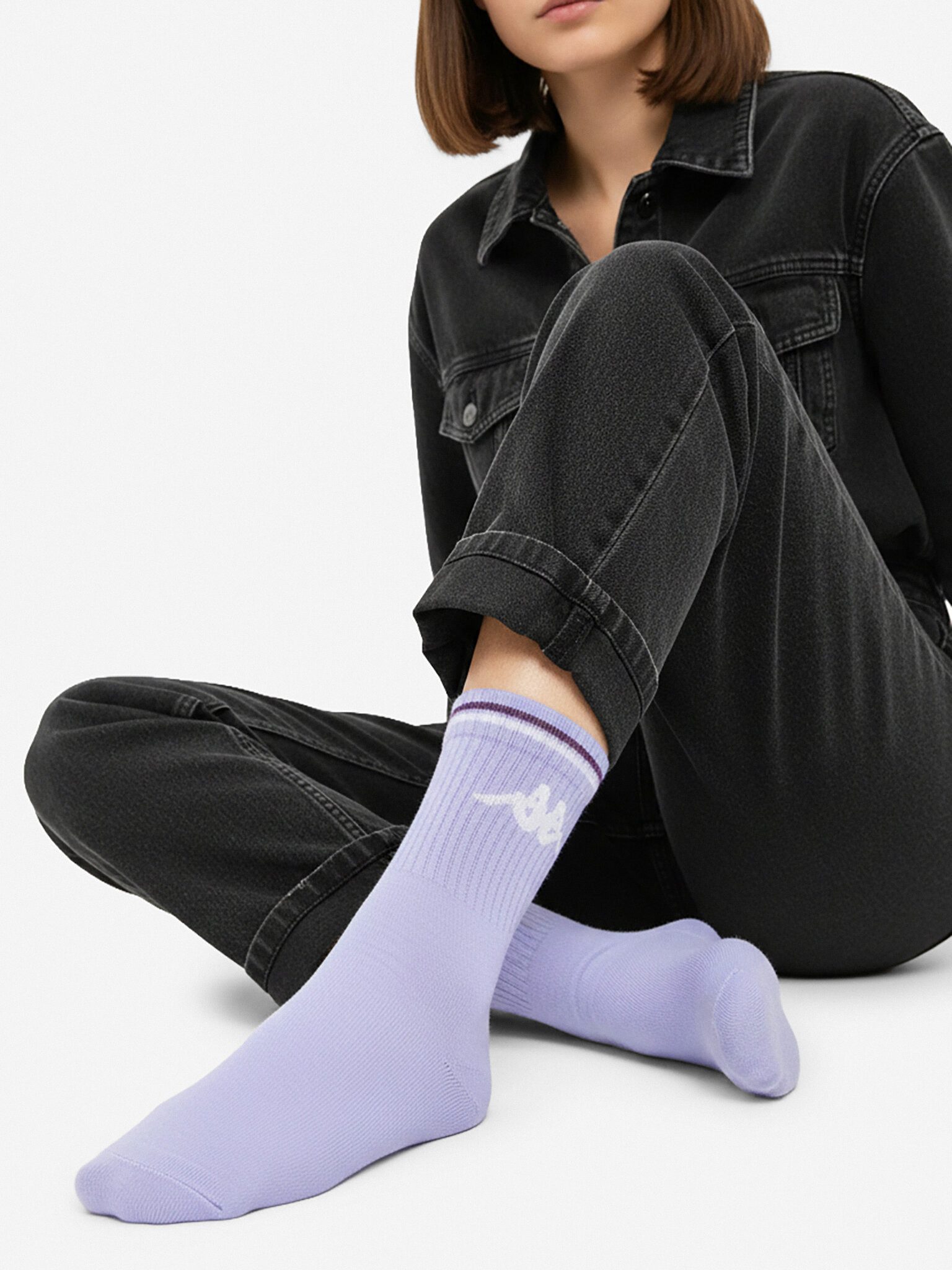 Kappa Basicsocken Kappa Damen Langsocken Schwarz, Lila KAPPA-CEO_KR_KAPPA_ 003_W_AW25 (3