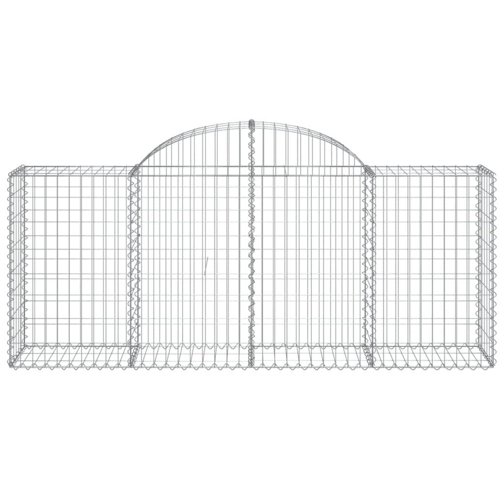 vidaXL Blumentopf Gabionen mit Hochbogen 6 Stk. 200x50x80/100 cm Verzinktes Eisen (6 St)