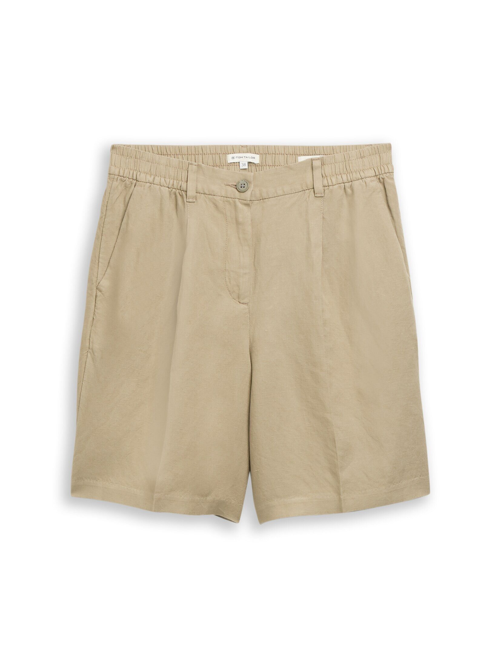 TOM TAILOR Bermudas Hosen & Chino Loose Fit Bermuda Shorts mit Leinenanteil