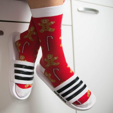 TwoSocks Freizeitsocken Weihnachtssocken für Damen und Herren Lebkuchen Socken Einheitsgröße (2 Paar)