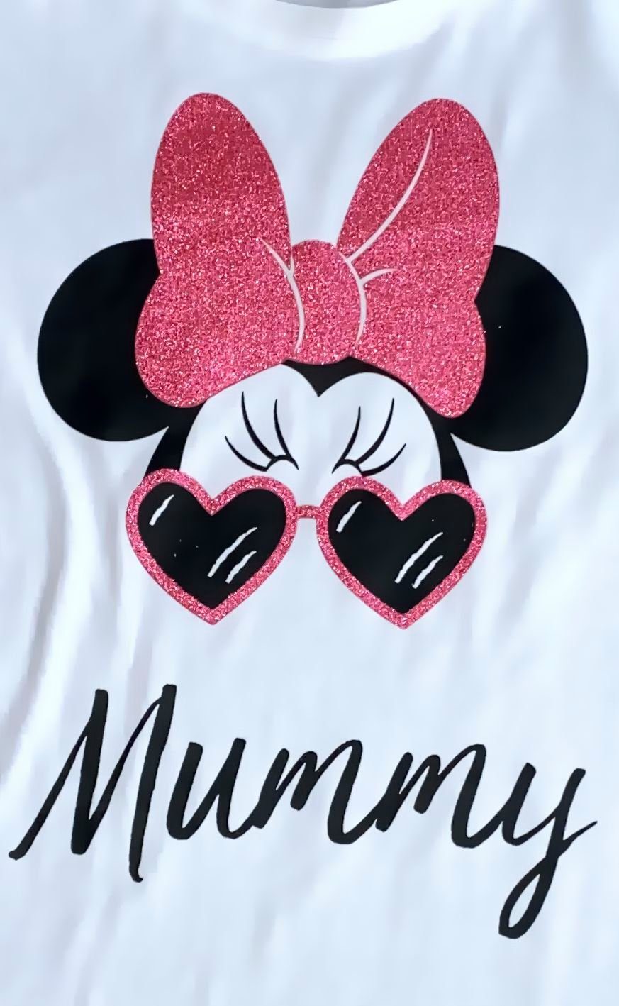 Disney Minnie Mouse T-Shirt MUMMY Schwangerschaft Maus S Geburt Mouse Minnie L Hellgrau Damen T-Shirt Gr. Entbindung Mütter, Muttertag M XL Mini für