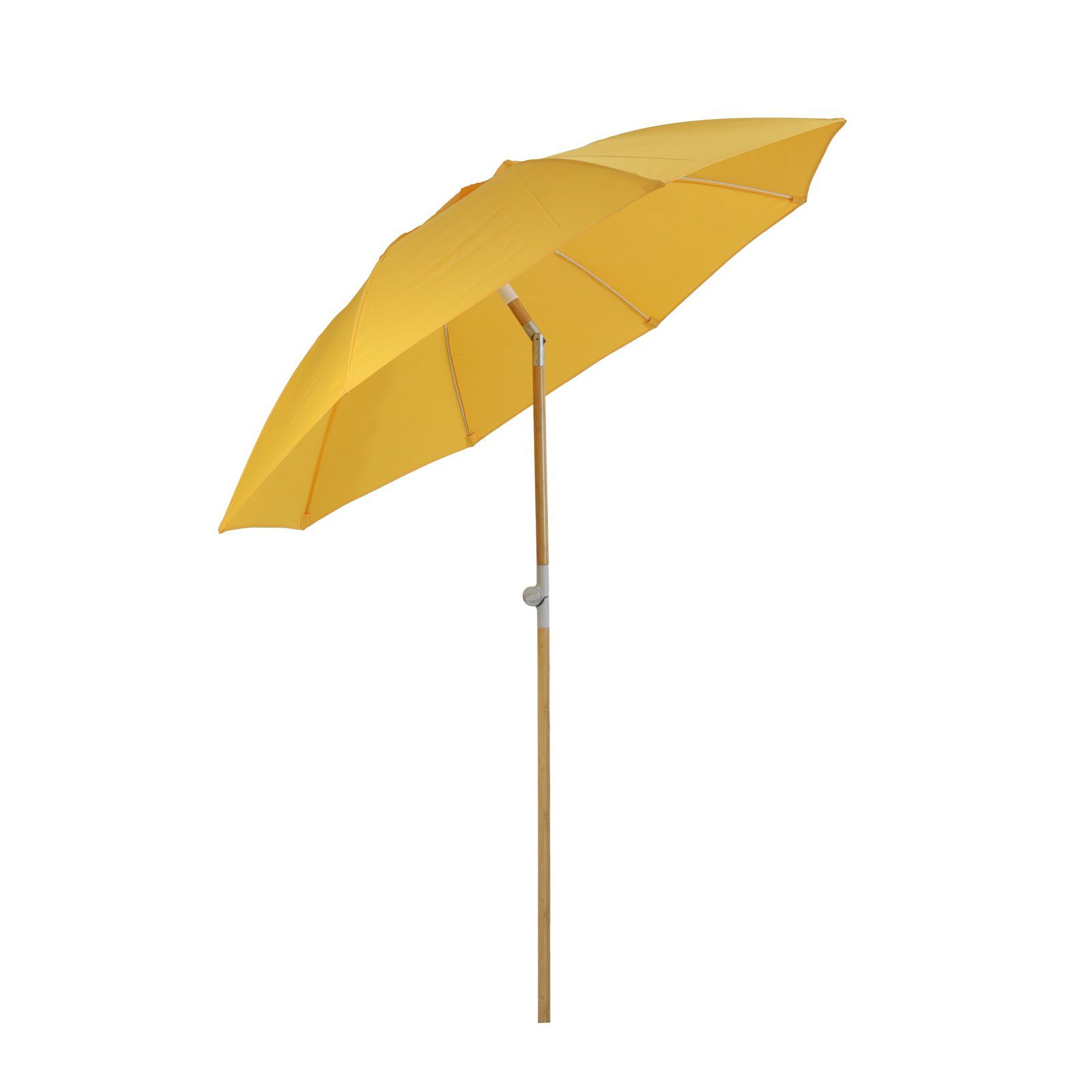 SVITA Sonnenschirm Bambus, LxB: 200,00x200,00 cm, Belüftungssystem, Knickbar, Für 30/35/38mm Schirme, Gelb