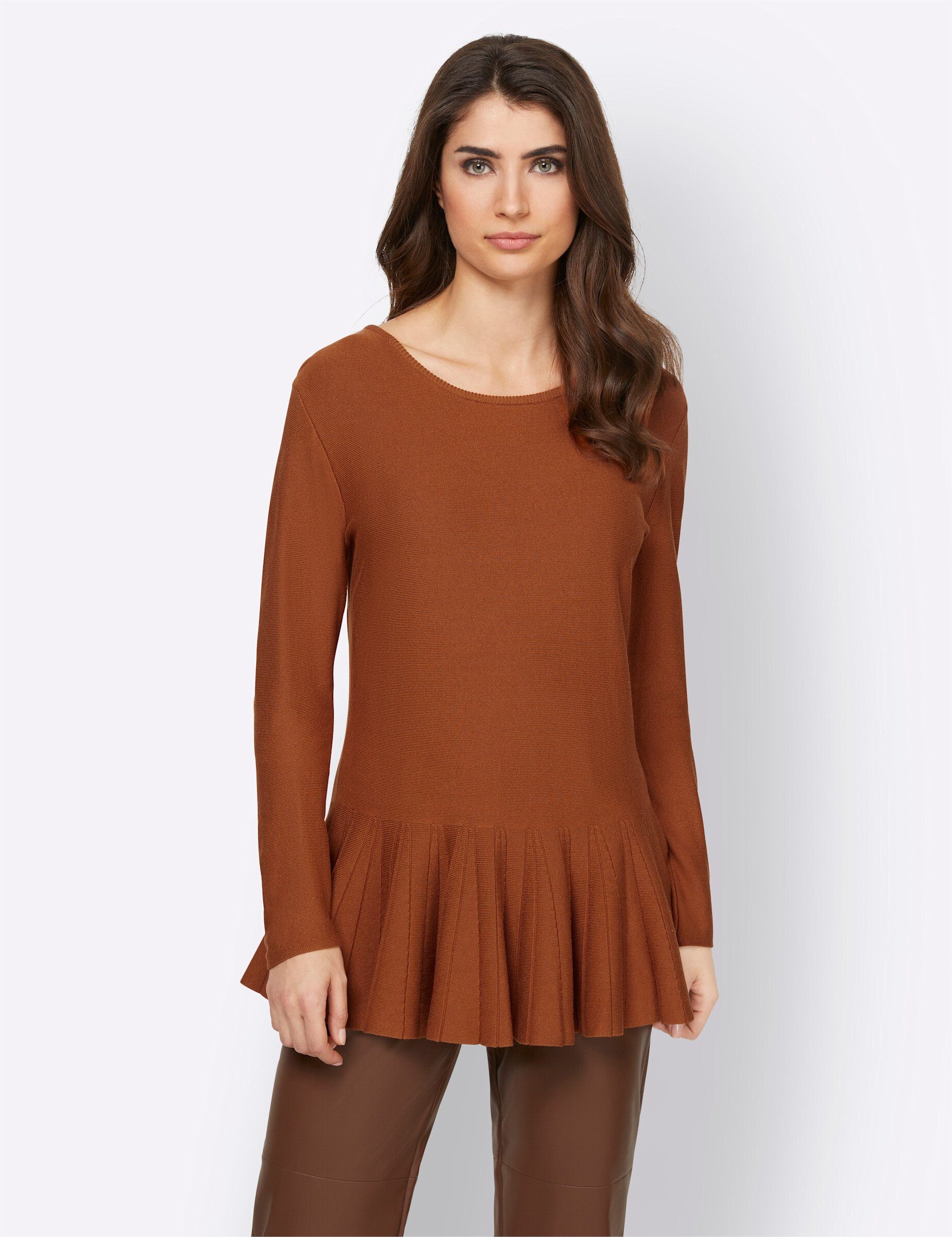 heine Strickpullover cognac