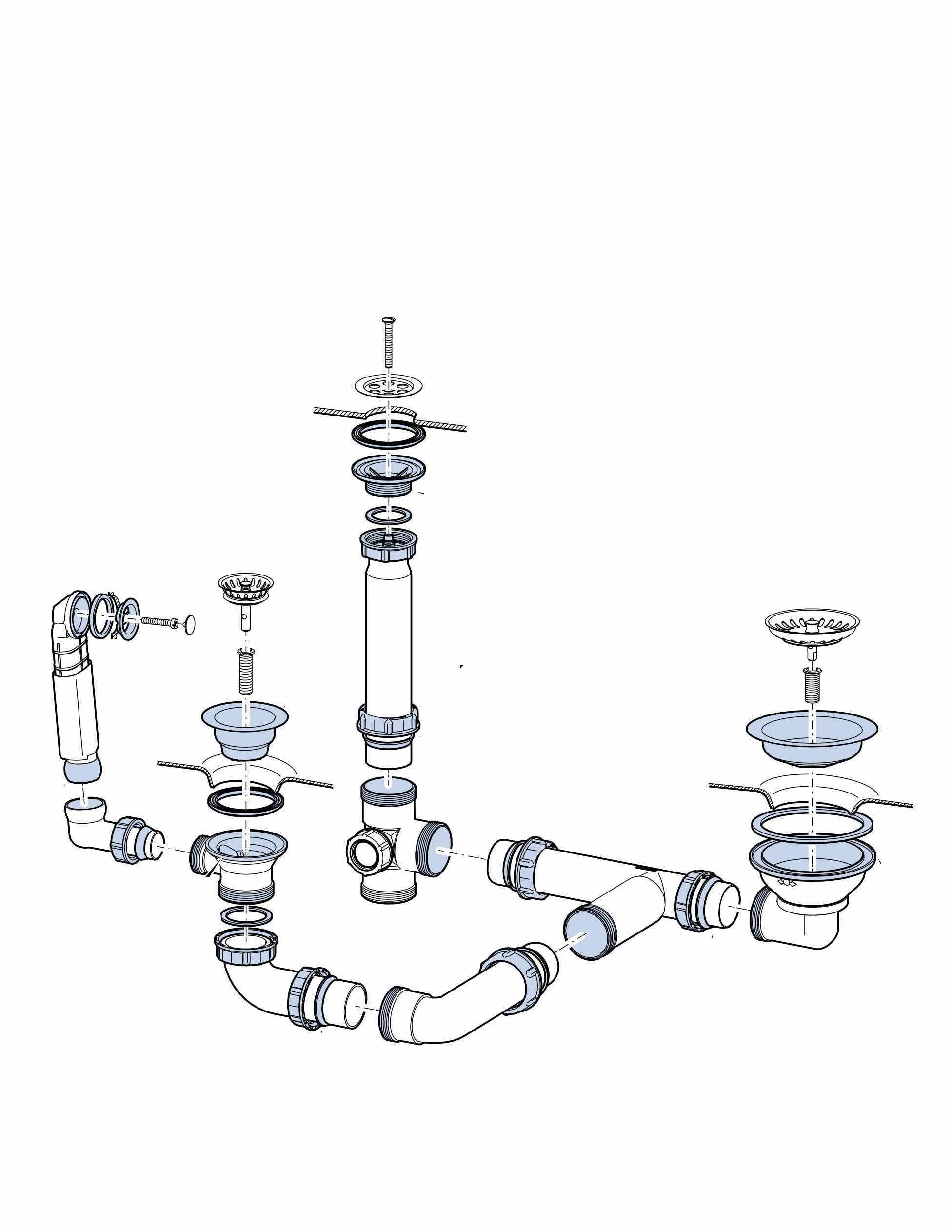 Villeroy & Boch Einbauspüle Villeroy & Boch Profi Ablaufgarnitur verchromt 61 SOLO ECK