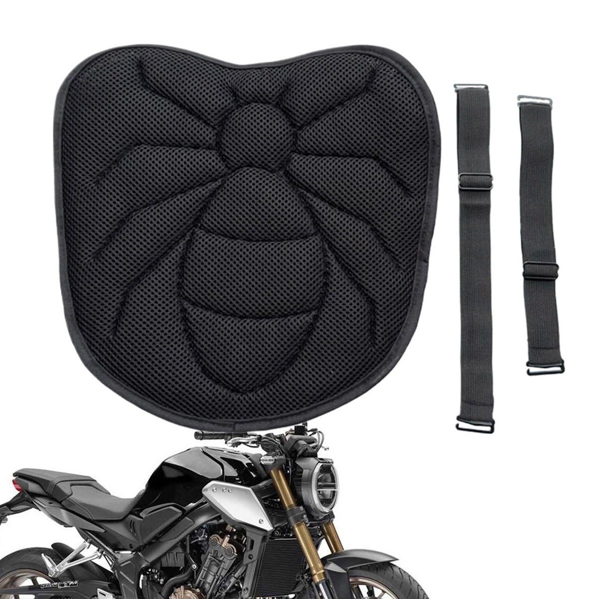 götäzer Sitzkissen Stoßdämpfender Motorrad-Sitzkissenbezug im  Spinnennetz-Design, Stoßdämpfendes Gel, ein Geschenk für Familie und Freunde