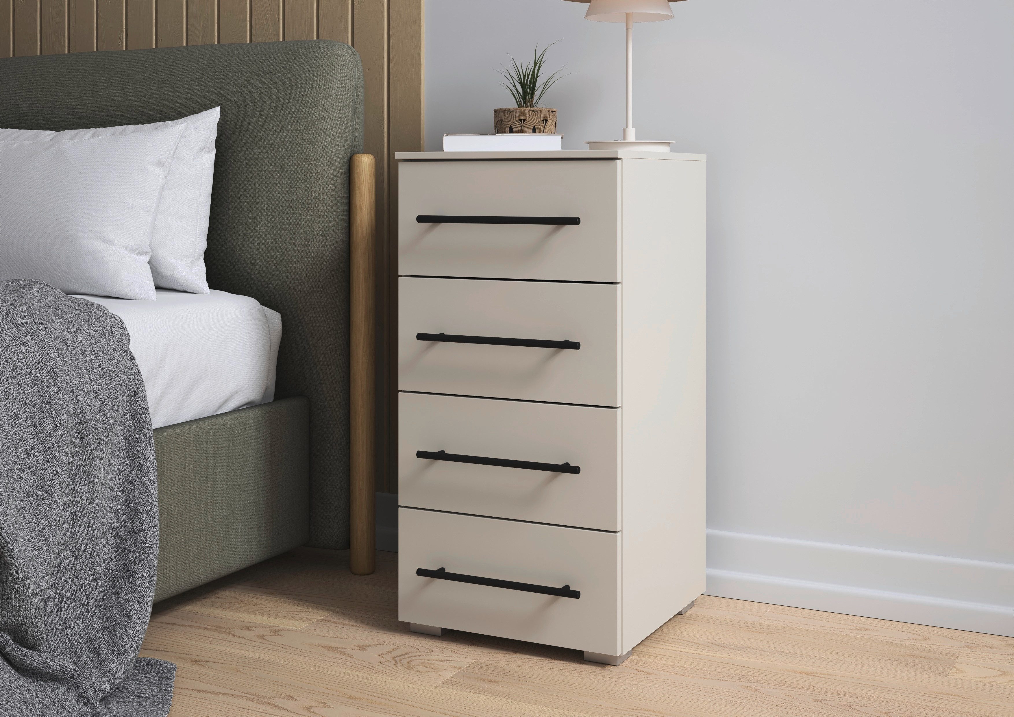 OTTO home Schubkastenkommode Kommode Sideboard Schubladenkommode Schlafzimmerkommode AVOLA (Breite 40 cm inkl. SOFT-CLOSE-FUNKTION mit Dekorfront), mit 4 geräumigen Schubladen für viel Stauraum MADE IN GERMANY