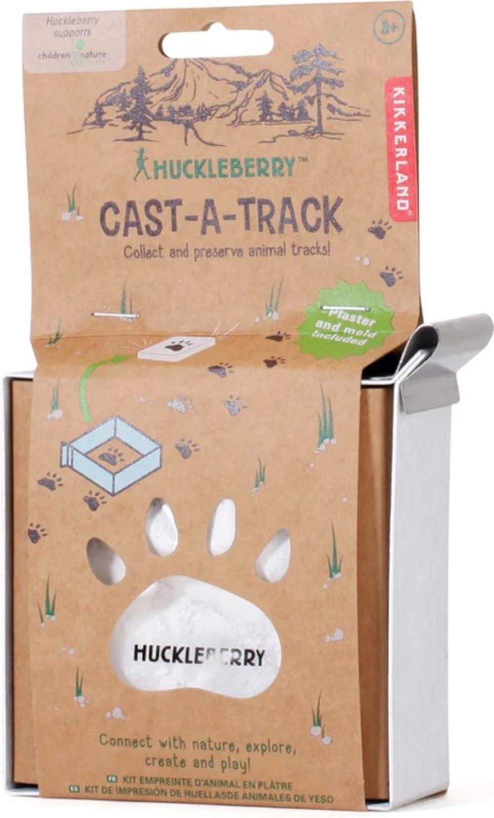 Kikkerland Outdoor Kinder Lernspielzeug Cast-A-Track Gußform Abdruck Tierspuren