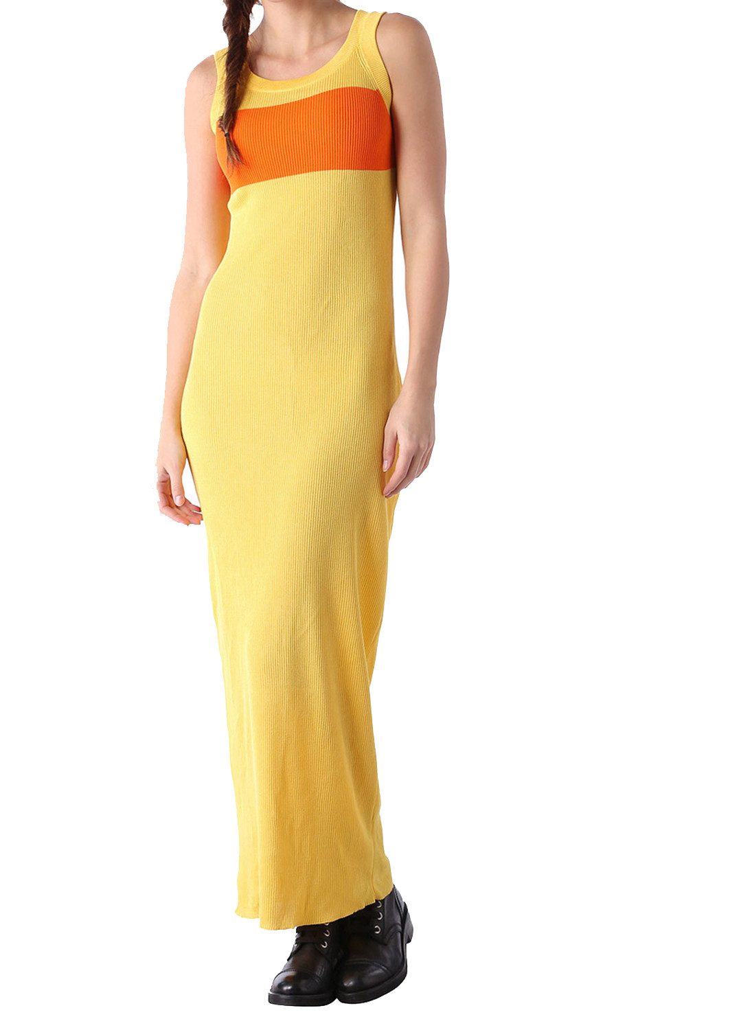 Diesel Maxikleid Diesel M-CRESP ABITO Damen Kleid Maxikleid