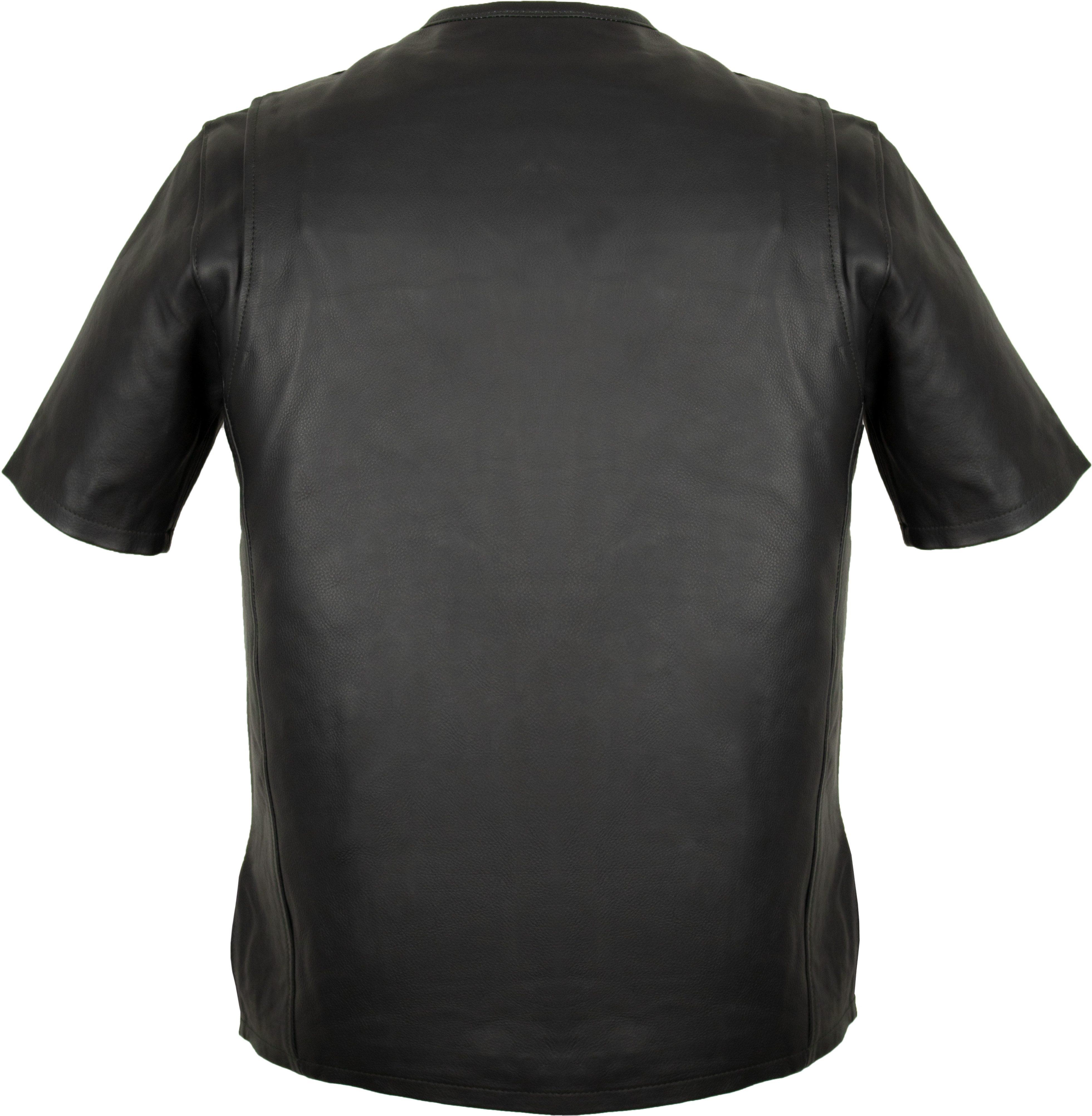MDM Kurzarmhemd Biker Hemd, Weste mit kurzen Ärmel (aus Glattem Rindsleder günstig online kaufen