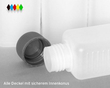 OCTOPUS Kanister 10 Plastikflaschen 100 ml mit roten Deckeln (leer) (10 St)