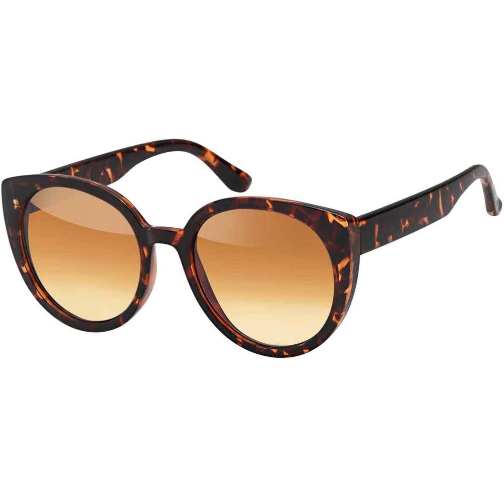 Wayfarer Damen braun Eyewear BEZLIT Linsen Zeitlose polarisierten Sonnenbrille Polarisierte für leopard mit (1-St)