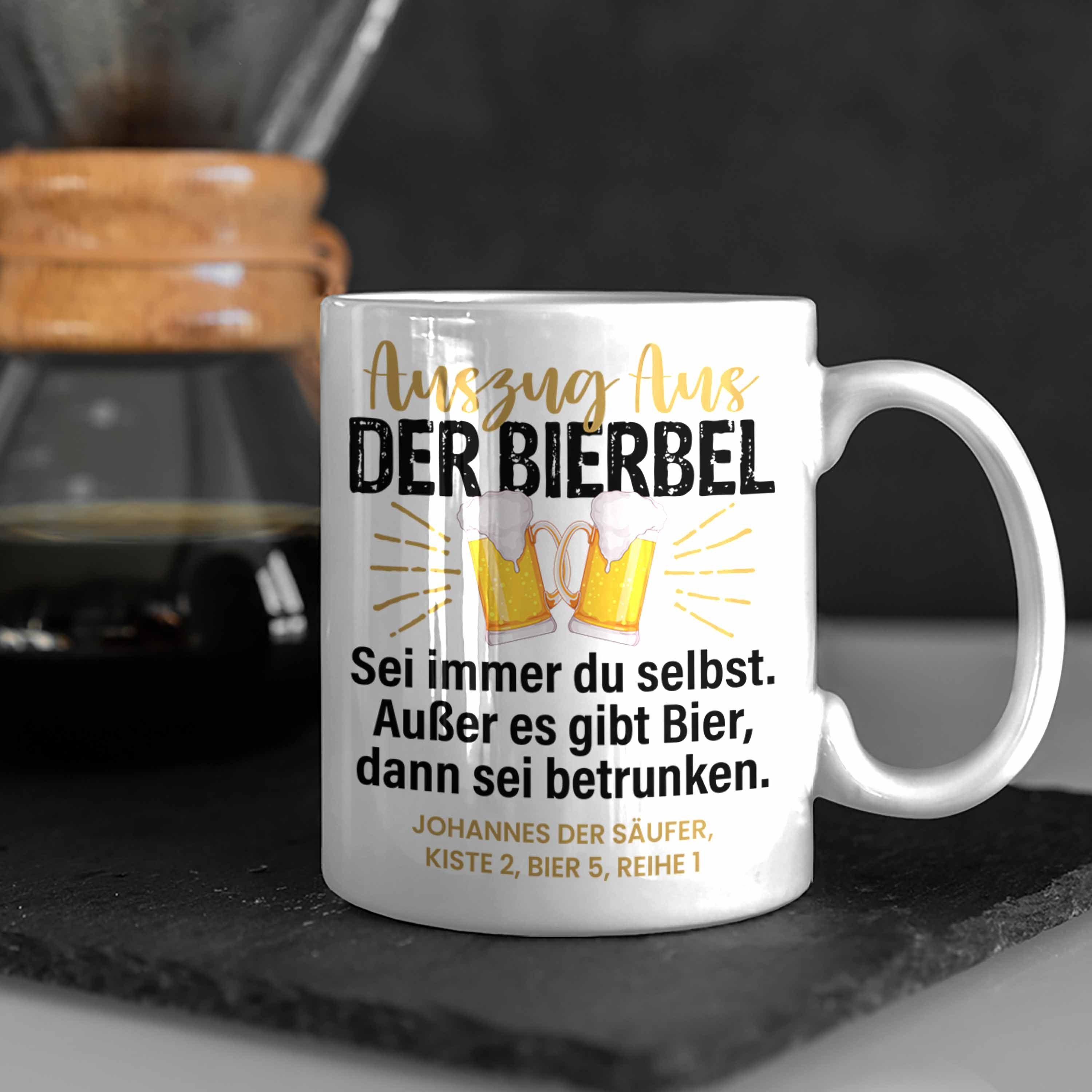 Trendation Tasse Bierbel Tasse Biertrinker Lustiger Weiss Geschenkidee Spruch Humor Geschenk