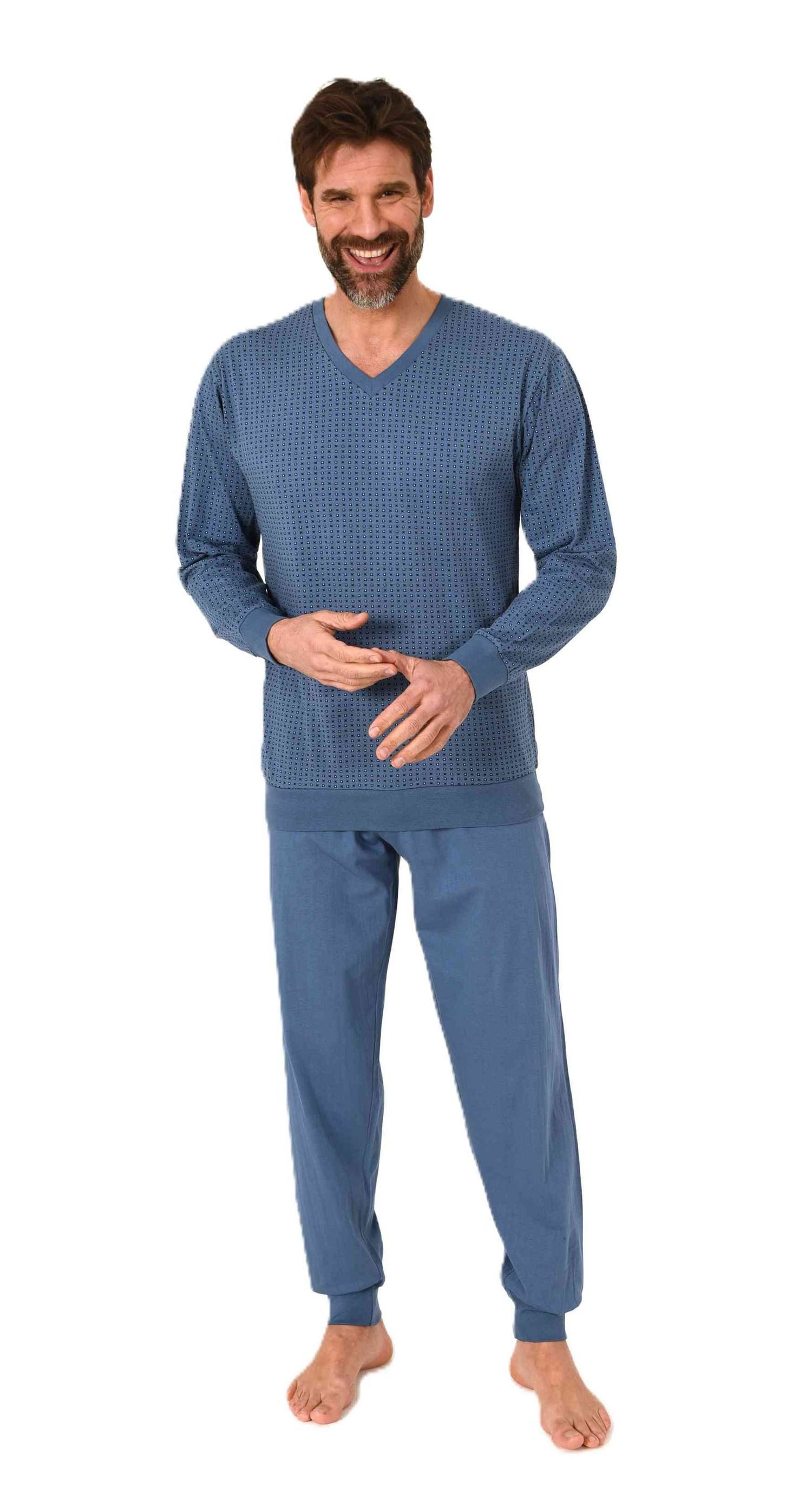 Normann Pyjama Normann Herren langarm Schlafanzug günstig online kaufen