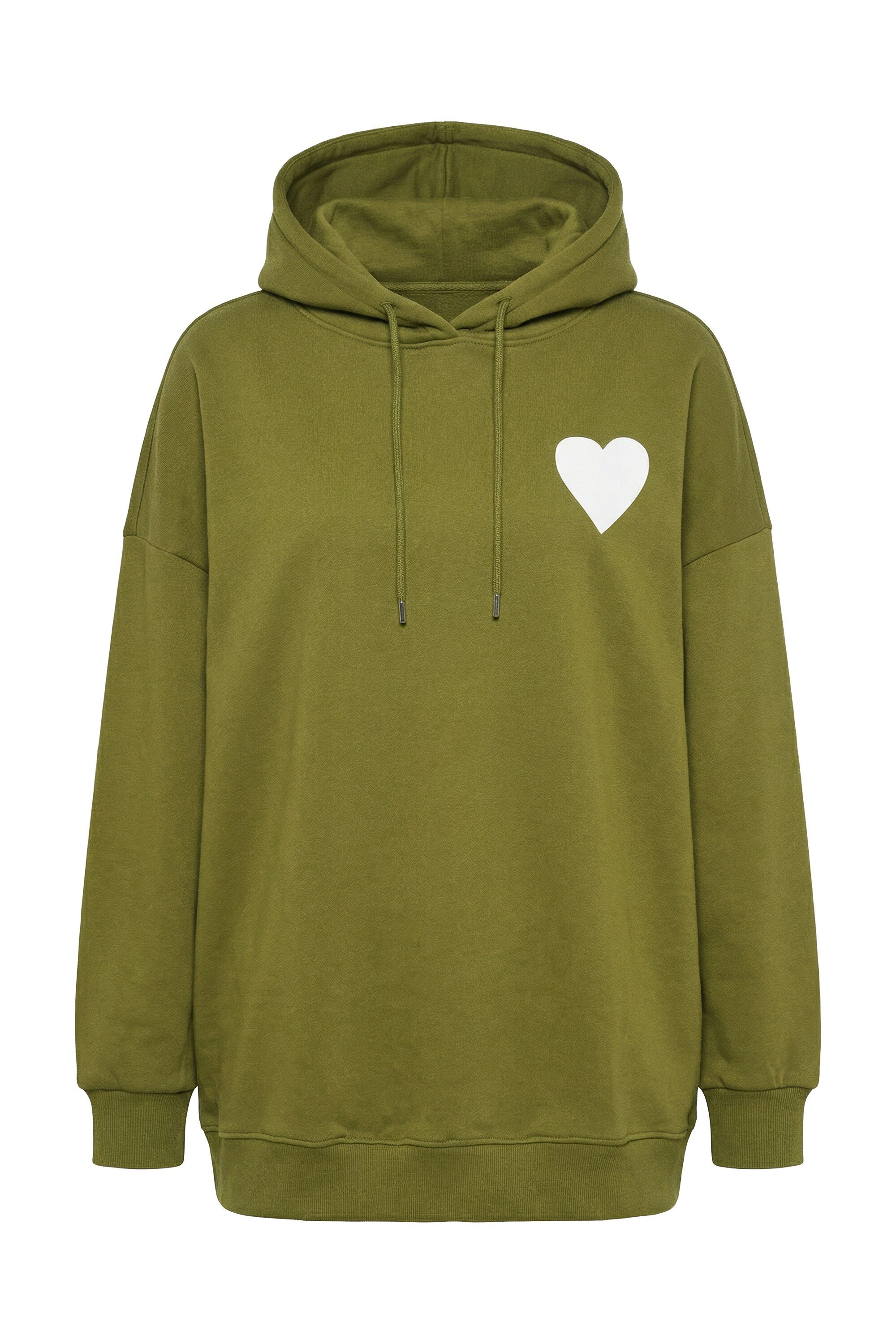Studio Untold Sweatshirt Hoodie oversized Kapuze Heart-Prints günstig online kaufen
