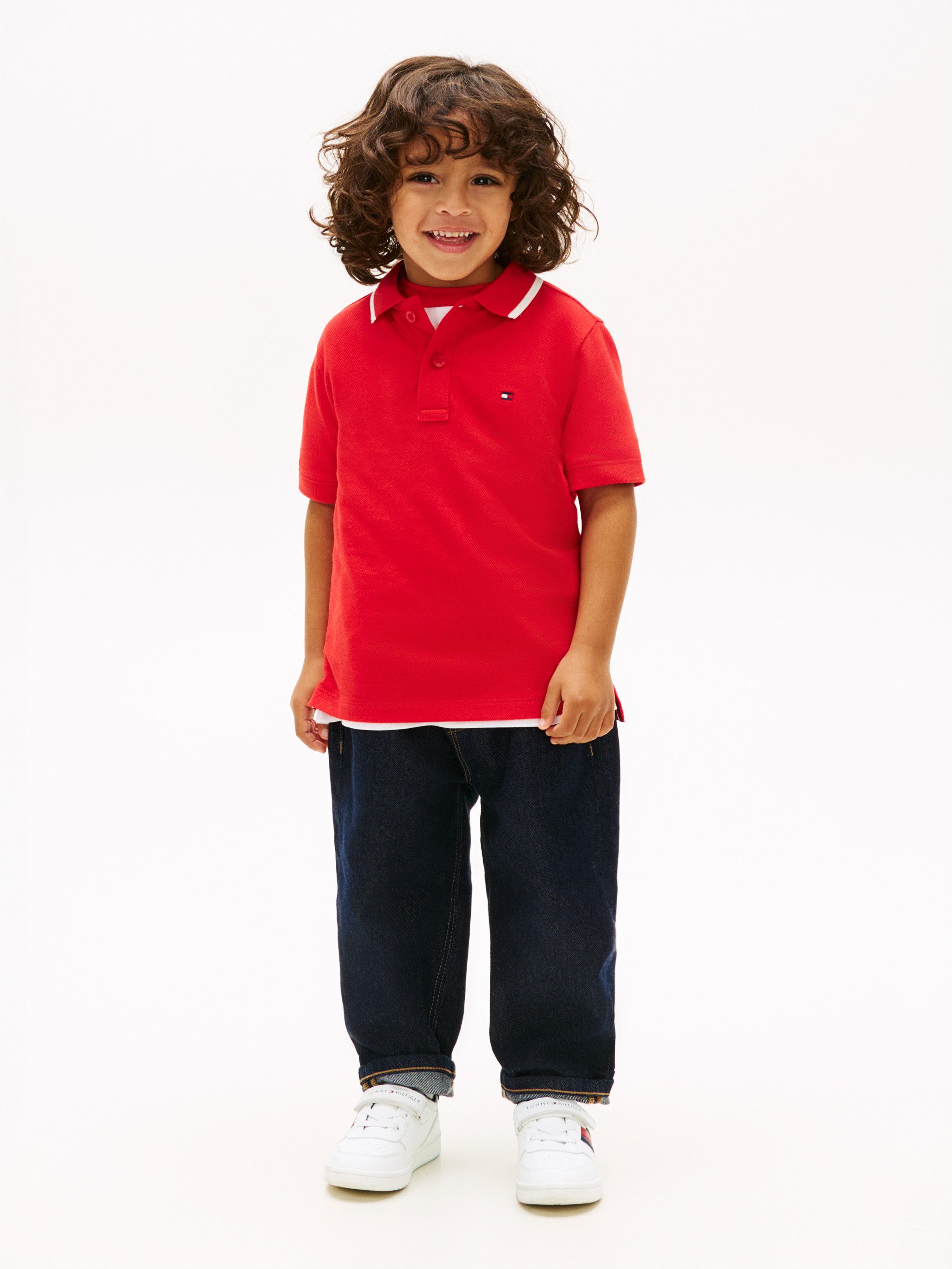 Tommy Hilfiger Poloshirt LB TAKE IT EASY GRAPHIC POLO SHORT SLEEVE Kinder bis 16 Jahre, Backprint, regular fit