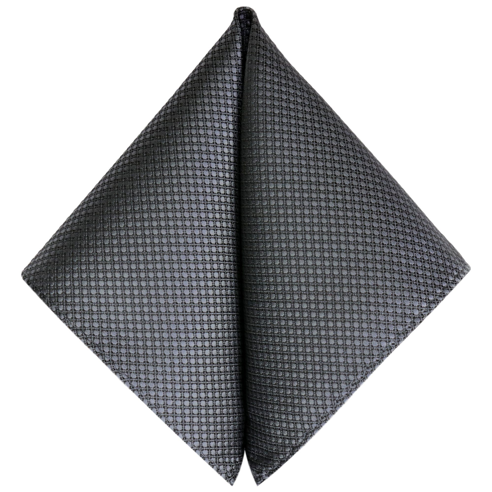 GASSANI Fliege Hochzeitsfliege Karo Tuch Festlich, Herren-Fliege z. Anzug Hochzeit (Set, 3-St., Schleife, Kariert, mit Einstecktuch, Manschettenknöpfe) Gepunktet Punkte Tupfen, Gebunden Vorgebunden Verstellbar, Seide-Touch