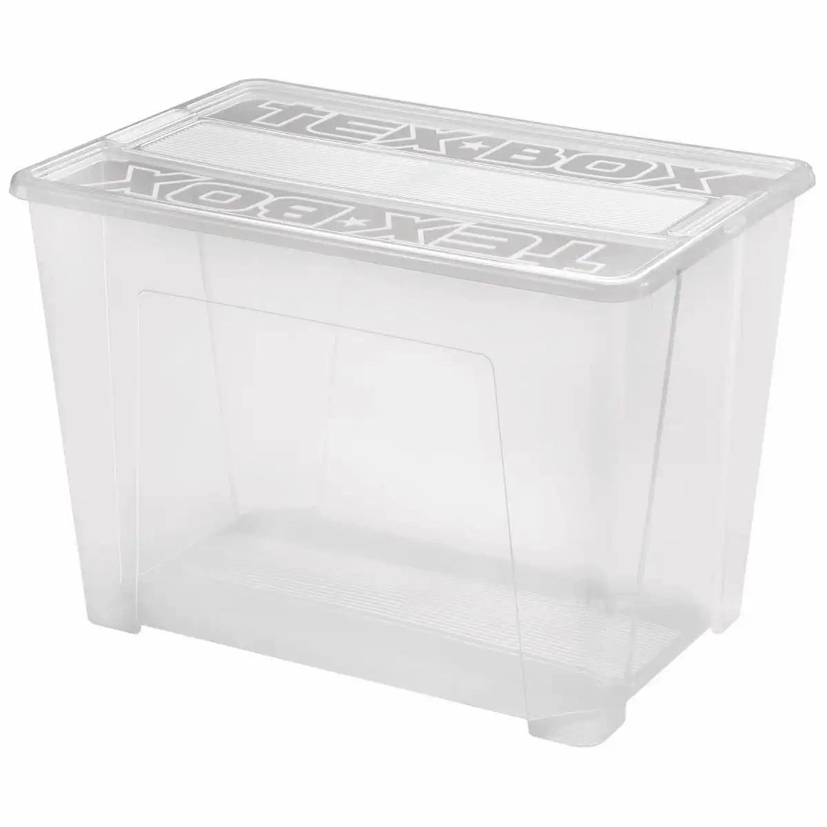 Heidrun Spiel HEIDRUN TexBox Aufbewahrungsbox 57L - Transparent mit Deckel für perfe