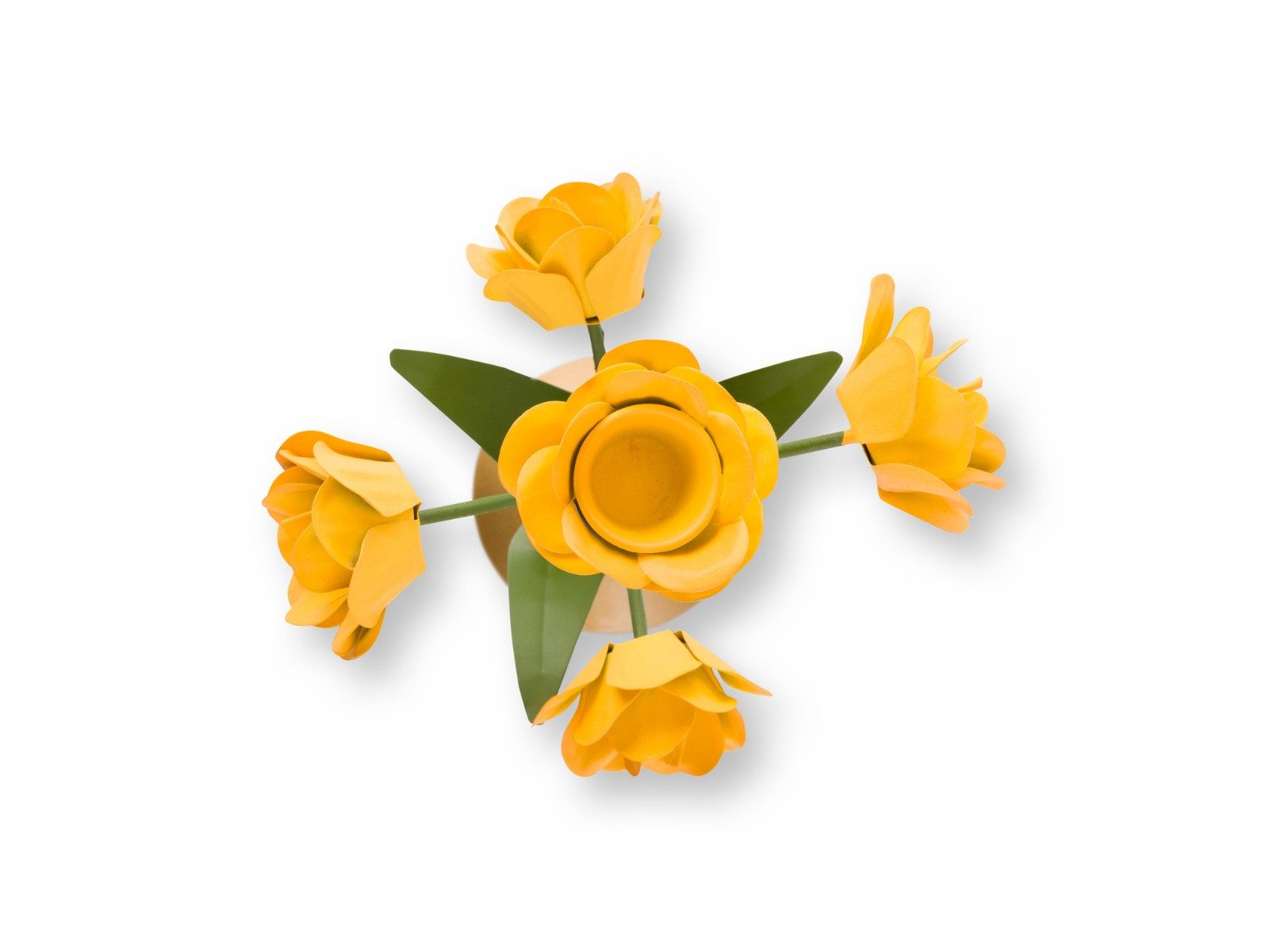 PiP Studio Kerzenhalter Metal Flower Kerzenhalter gelb 27,5cm