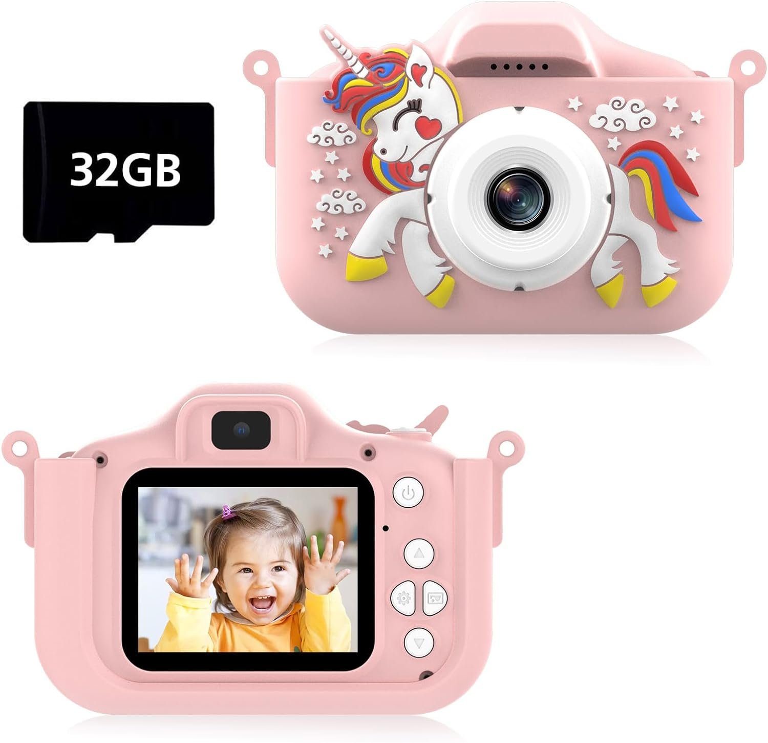 Kinderkamera 1080P HD Digitalkamera Kinder 2,0 Zoll Bildschirm Kinderkamera