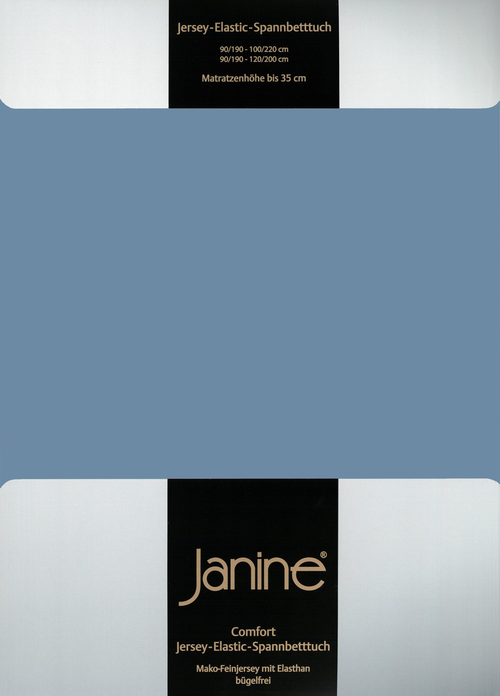 Janine Spannbettlaken ELASTIC 5002 Jersey Bettlaken mit Elasthan, 190 g/m², Jersey-Elasthan, Gummizug: rundum, (1 Stück), für Matratzen bis 35 cm Höhe, 95% Baum – Bild 4 von 5