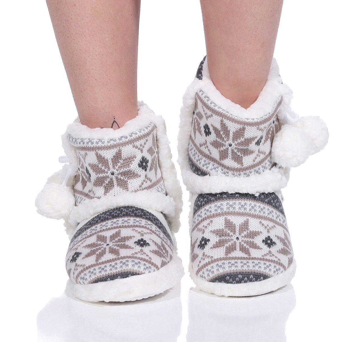 simaranda Damen 528 Hüttenschuhe zum Schlupfen