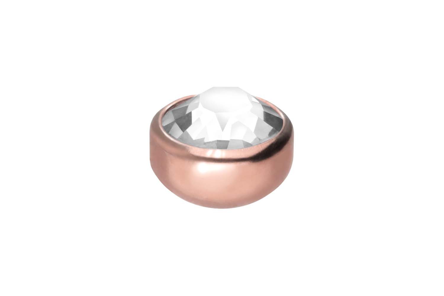 PIERCINGLINE Piercing-Set Chirurgenstahl Schraubdisc KRISTALL (Schraub-Aufsätze, 1-tlg)