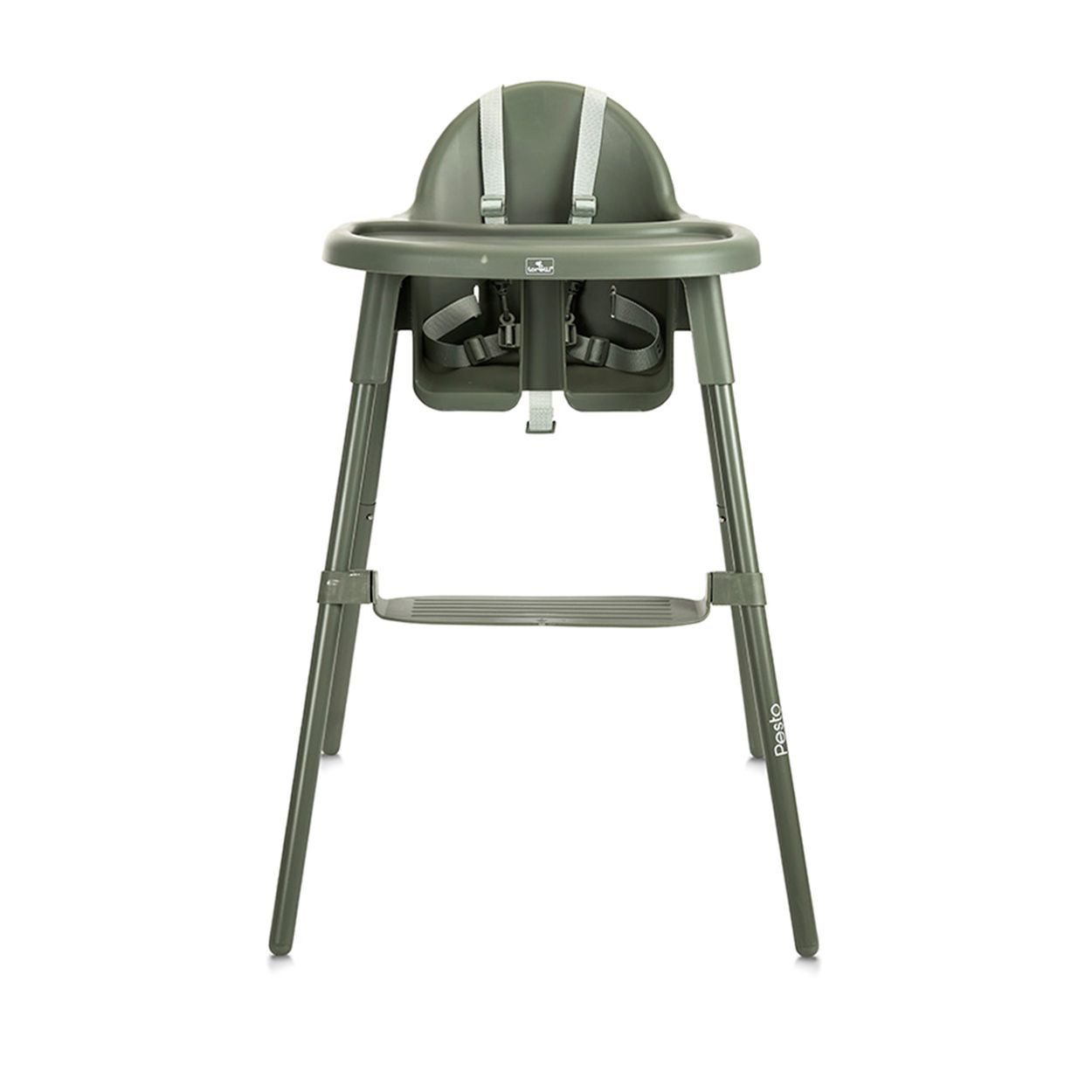 Lorelli Kombihochstuhl Pesto, 5-Punkt-Sicherheitsgurt, verstellbare Fußstütze, Tablett, klappbar
