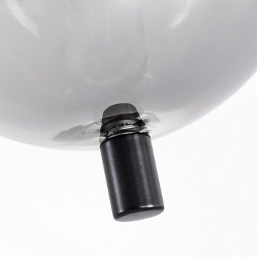 hofstein Deckenleuchte »Ambrogio« Deckenlampe aus Metall/Glas in Schwarz/Rauchfarben, ohne Leuchtmittel, Retro/Vintage Leuchte, 3xE14, Leuchte mit Schirmen aus Rauchglas