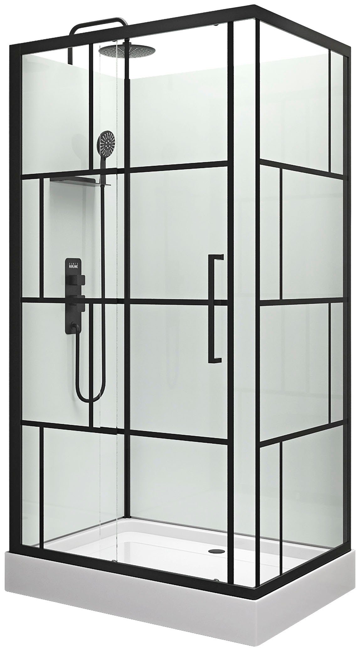 Marwell Komplettdusche Bricks, BxT: 110x80 cm, Einscheibensicherheitsglas, inkl. Armaturen. € 914,99