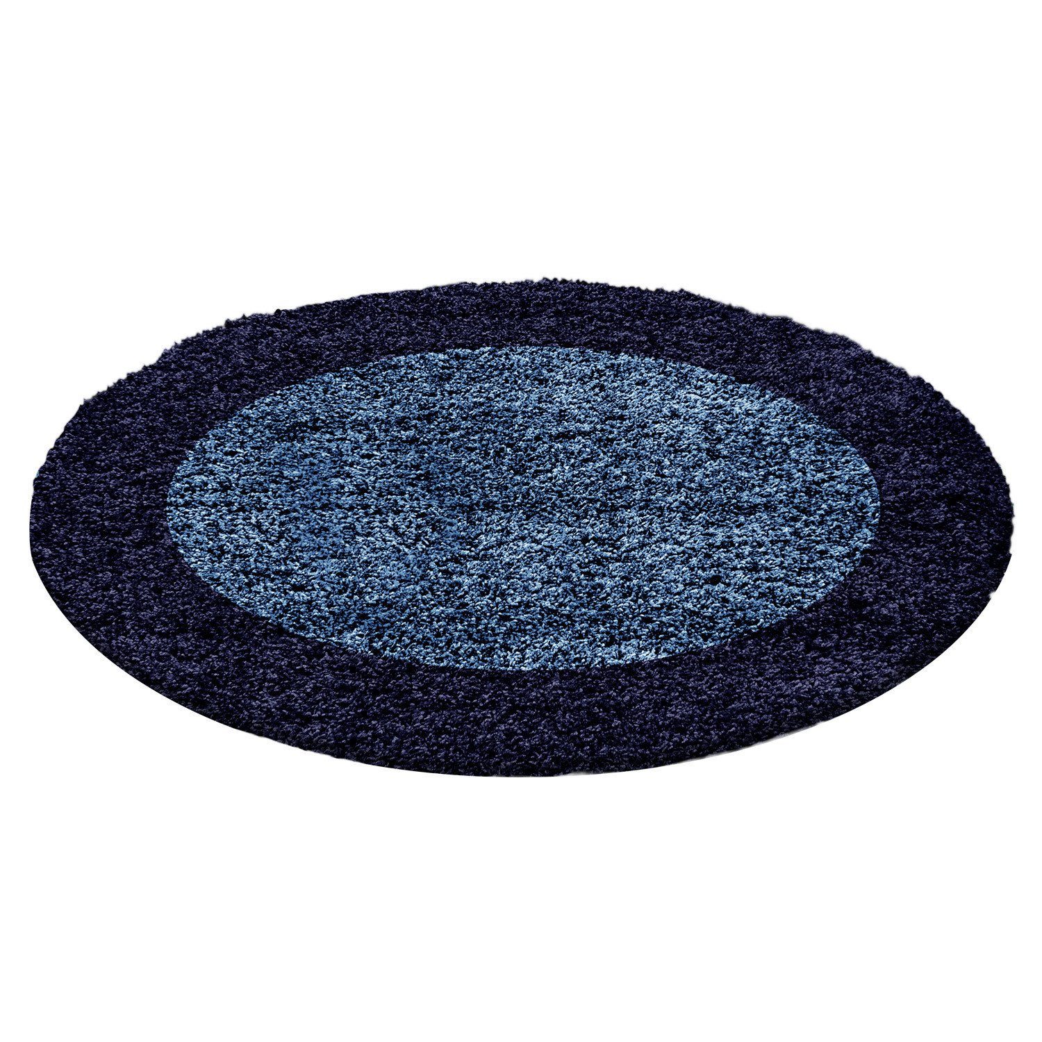 Hochflor-Teppich Hochflor Shaggy Zottelteppich Höhe: Wohnzimmer mm Navy 30 Schlafzimmer, Miovani