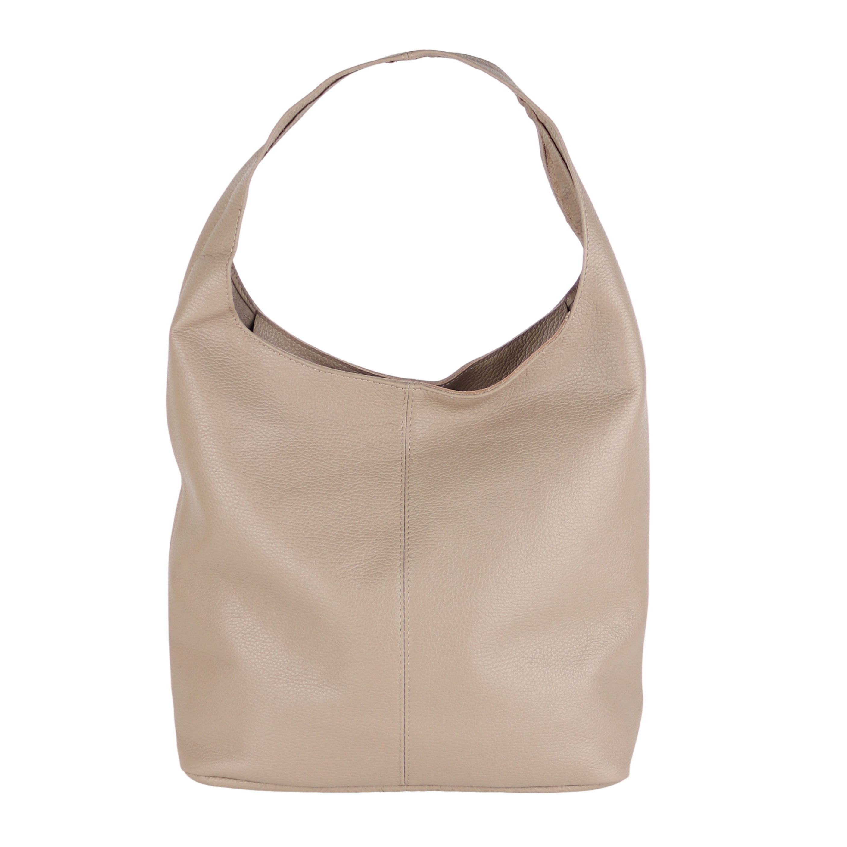 Beuteltasche aus Echtleder, Made in Italy, Shopper Tasche
