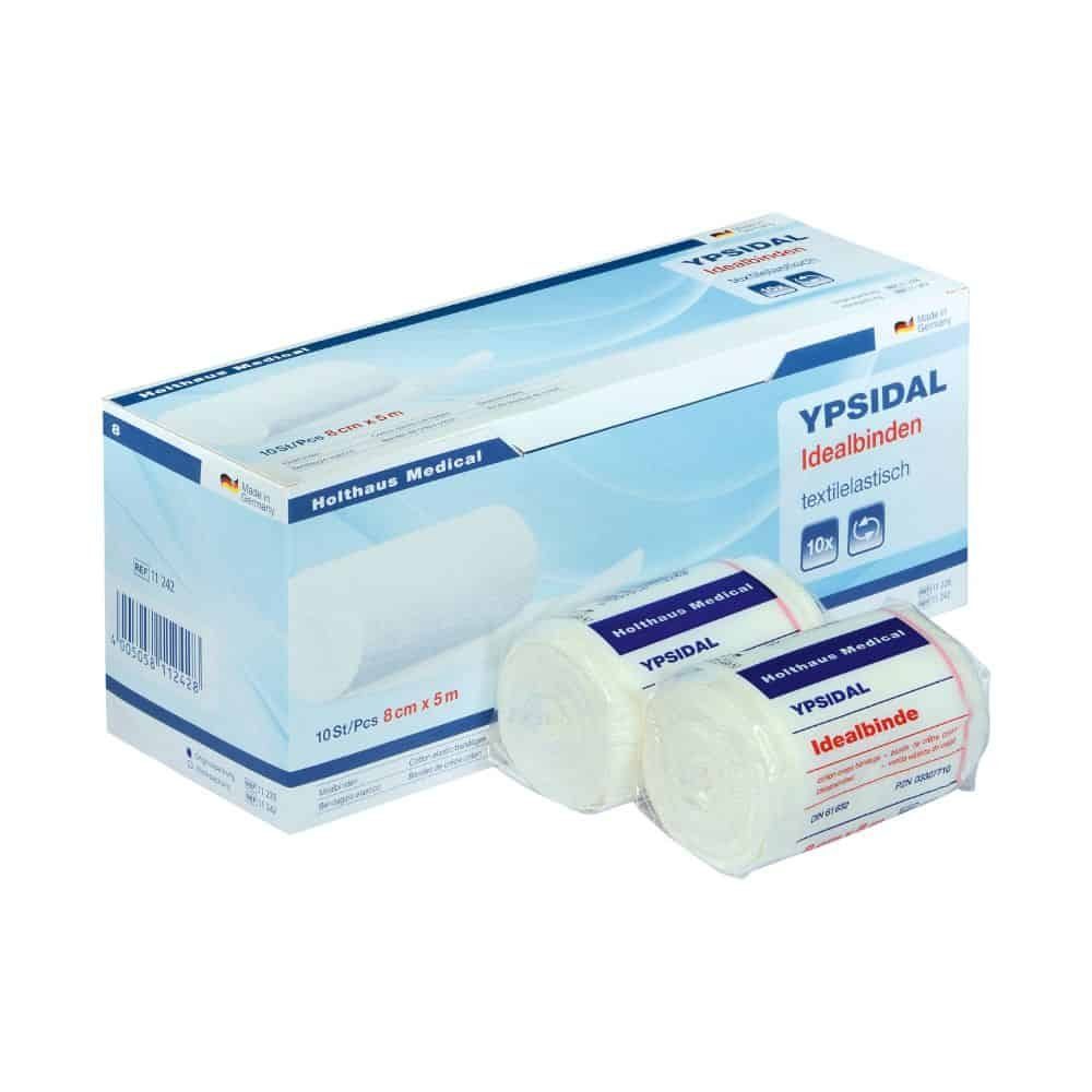 Erste-Hilfe-Set YPSIDAL Idealbinde DIN 61 632, 6 cm x 5 m, Zellglas + Schachtel -