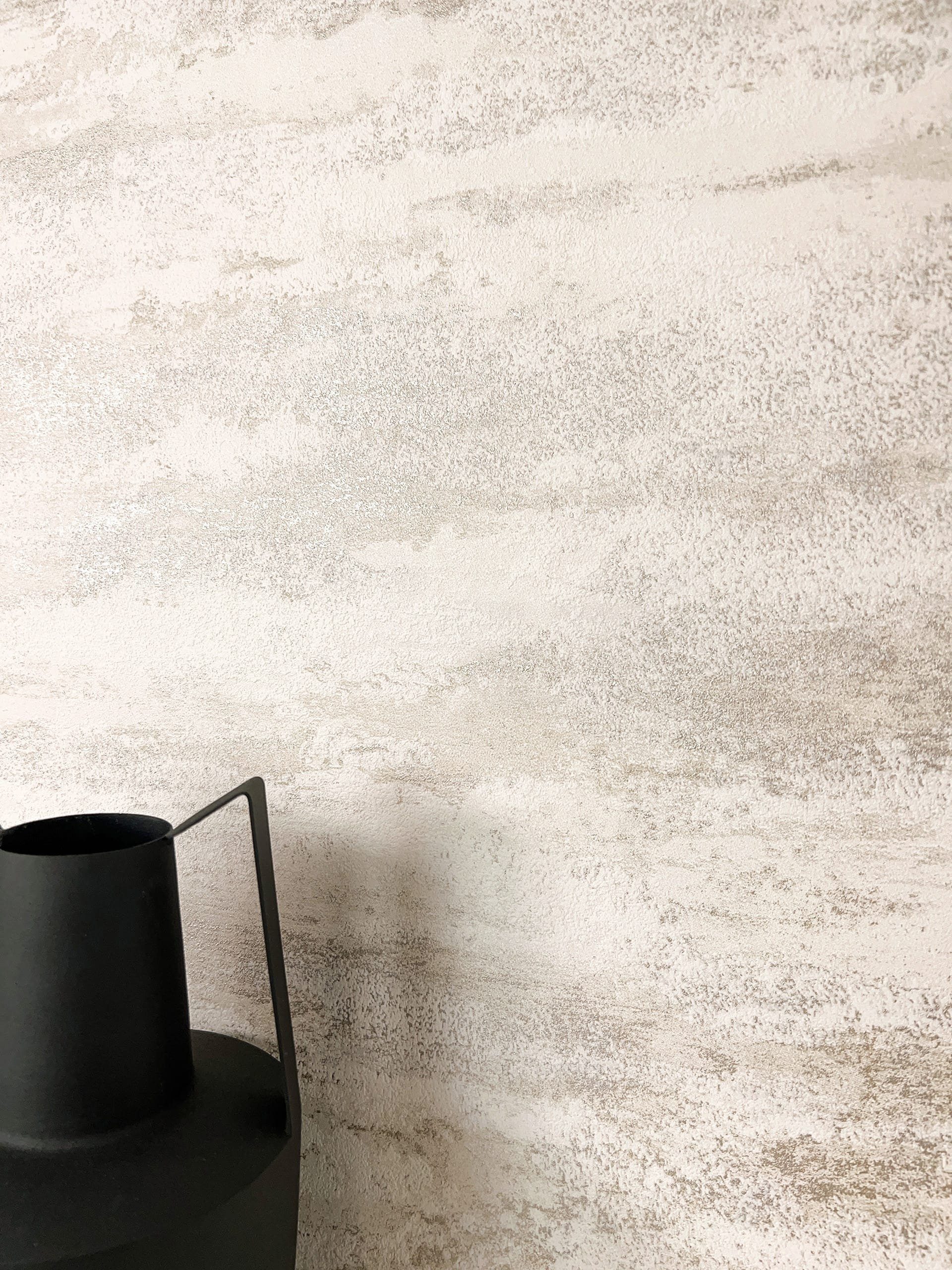 Newroom Vliestapete, Creme Tapete Modern Putzoptik günstig online kaufen