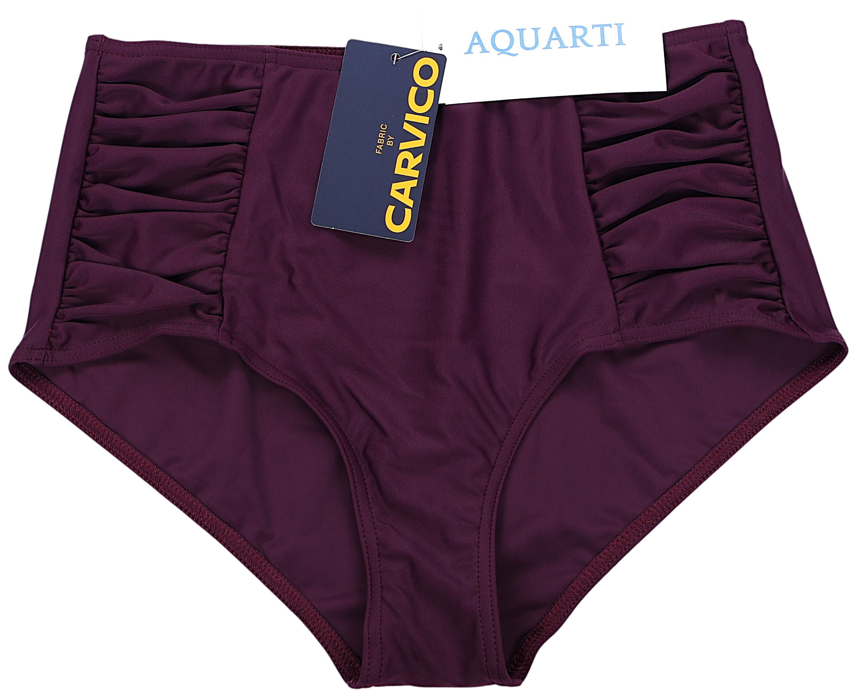Aquarti Bikini-Hose Aquarti Damen Bikinihose mit Hoher Taille und Raffung – Bild 4 von 5