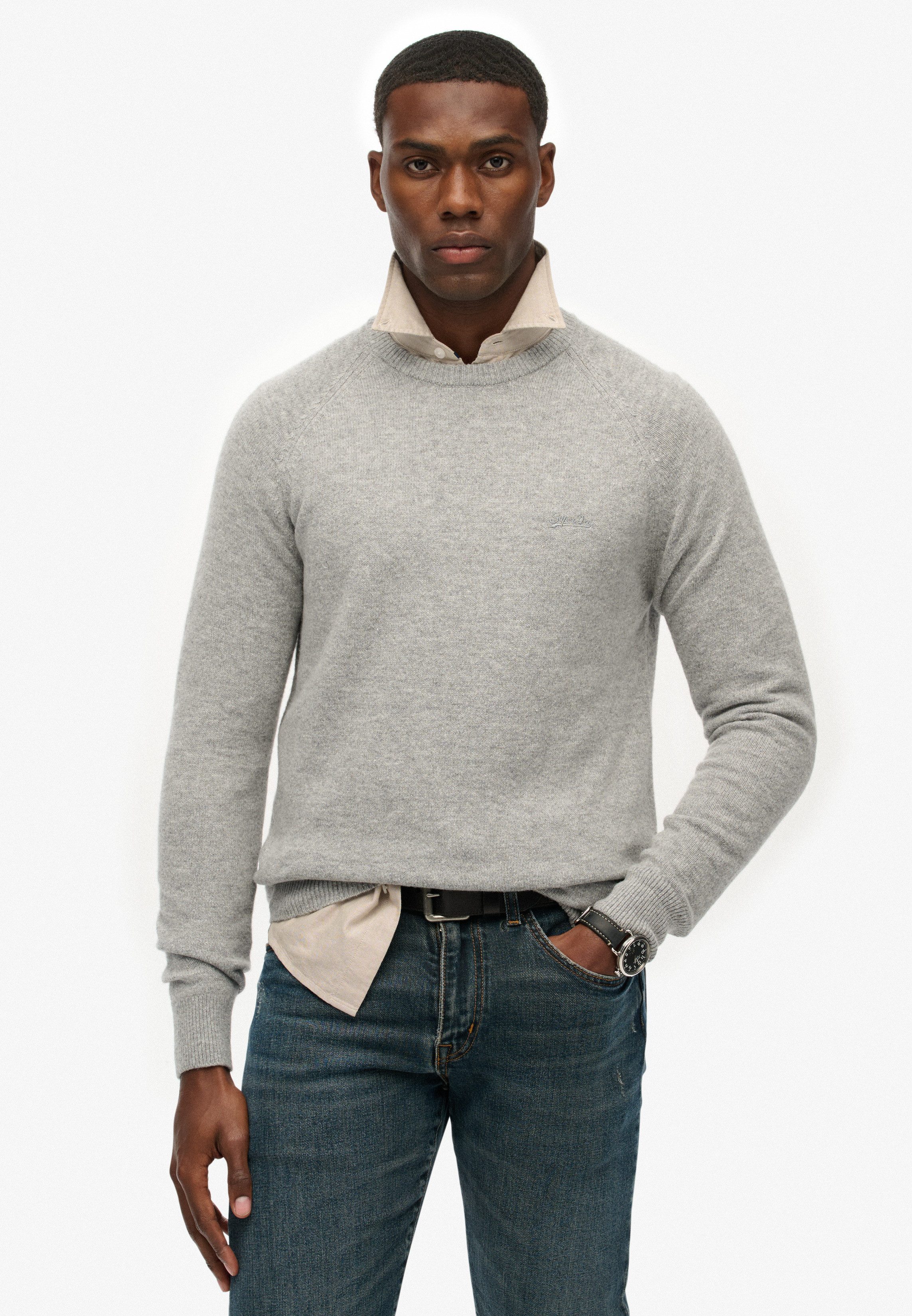 Superdry Strickpullover WOOL BLEND JUMPER günstig online kaufen