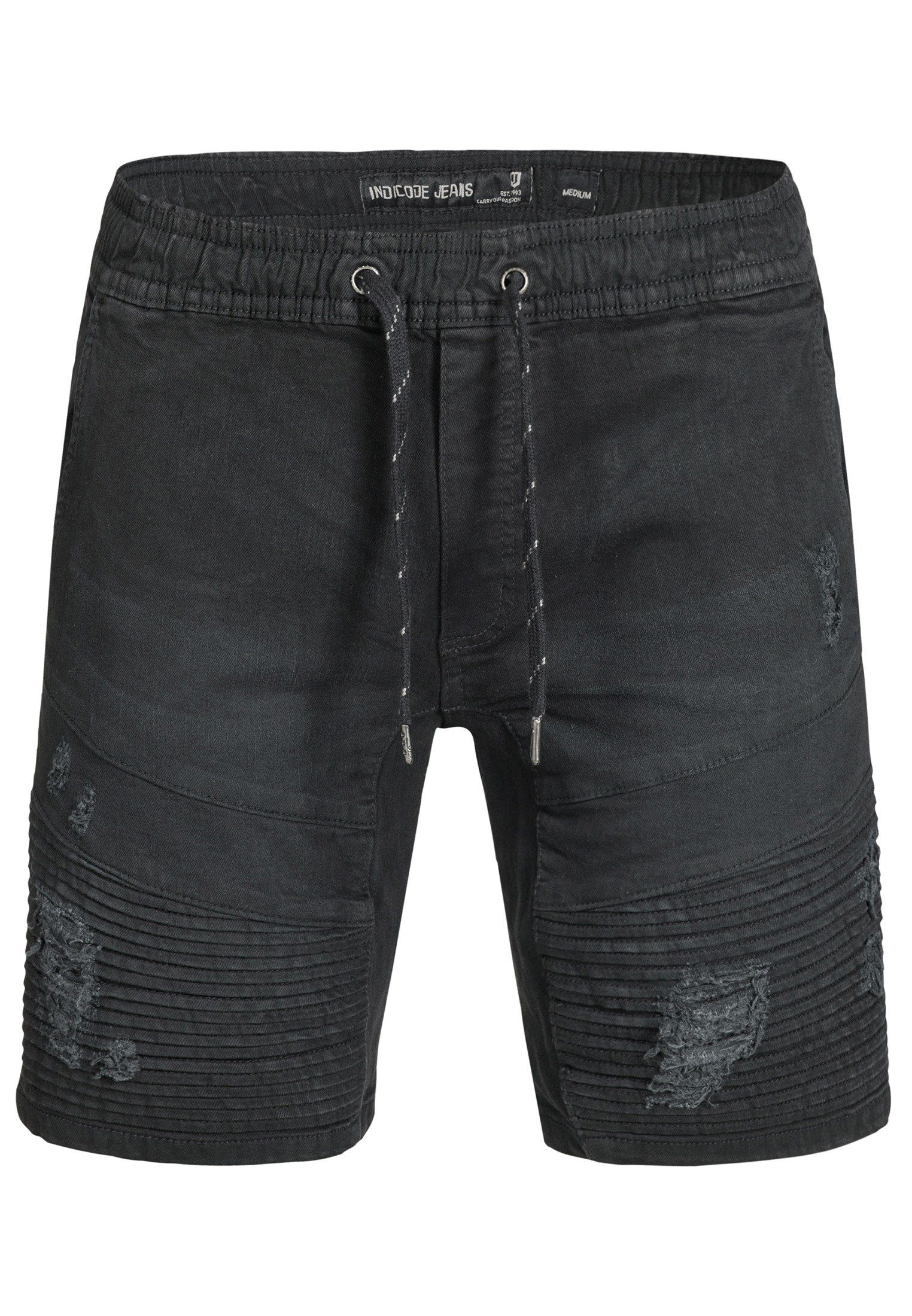 Indicode Jeansshorts Ernest aus elastischer Baumwoll-Qualität günstig online kaufen