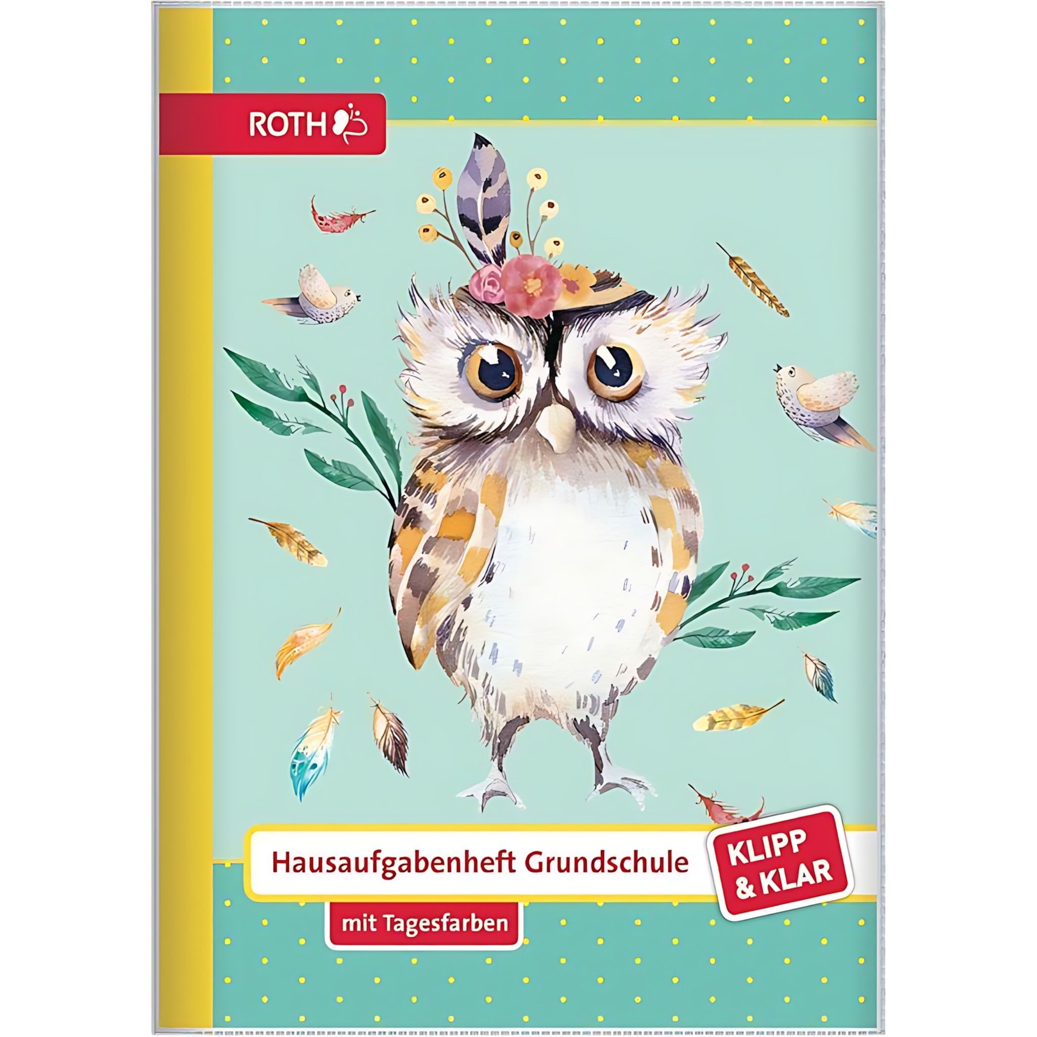 Roth Schulheft Roth Klipp&Klar Hausaufgabenheft Eule Lieselotte