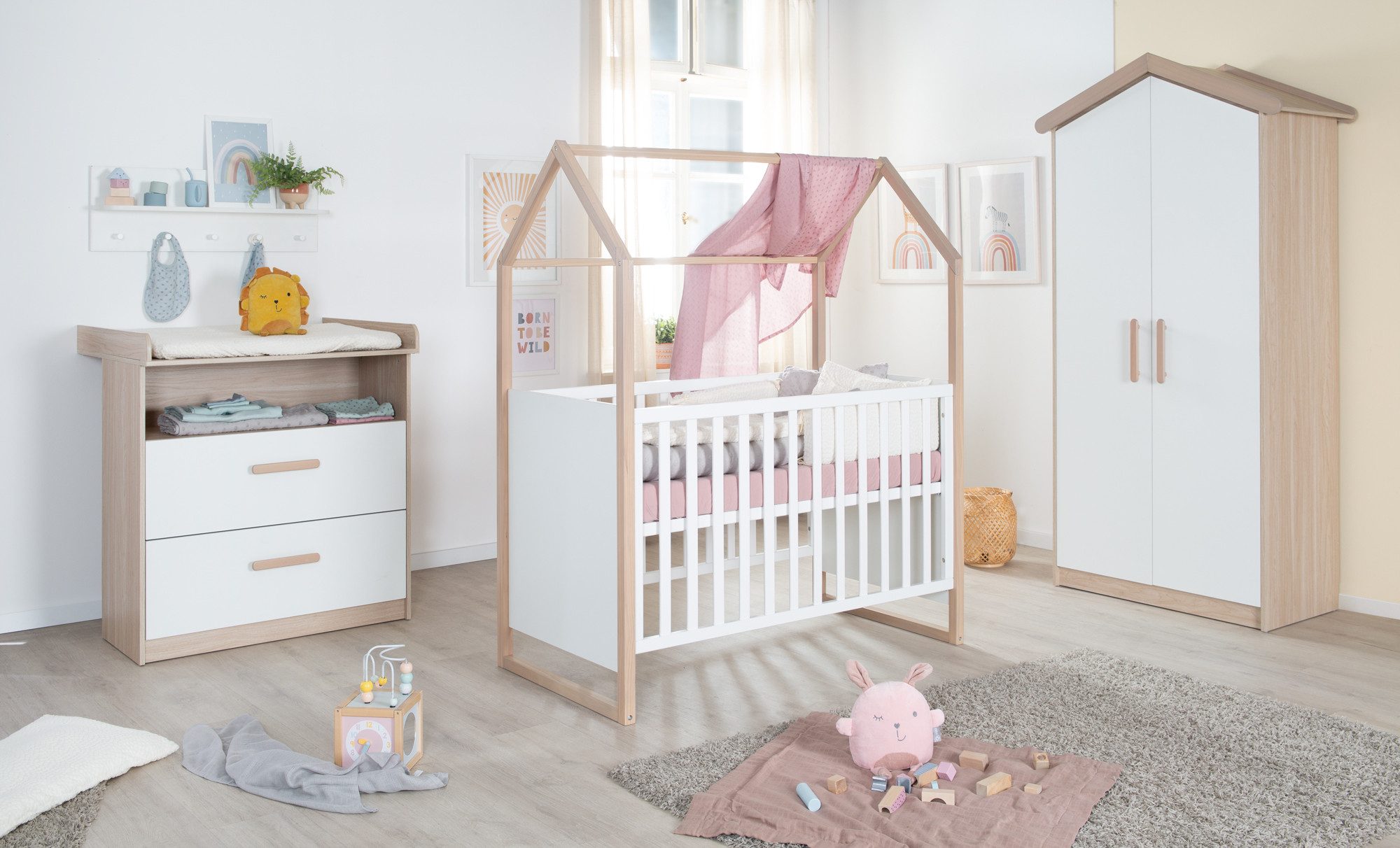 roba® Babyzimmer-Komplettset Cabane - modernes Kinderzimmer günstig online kaufen