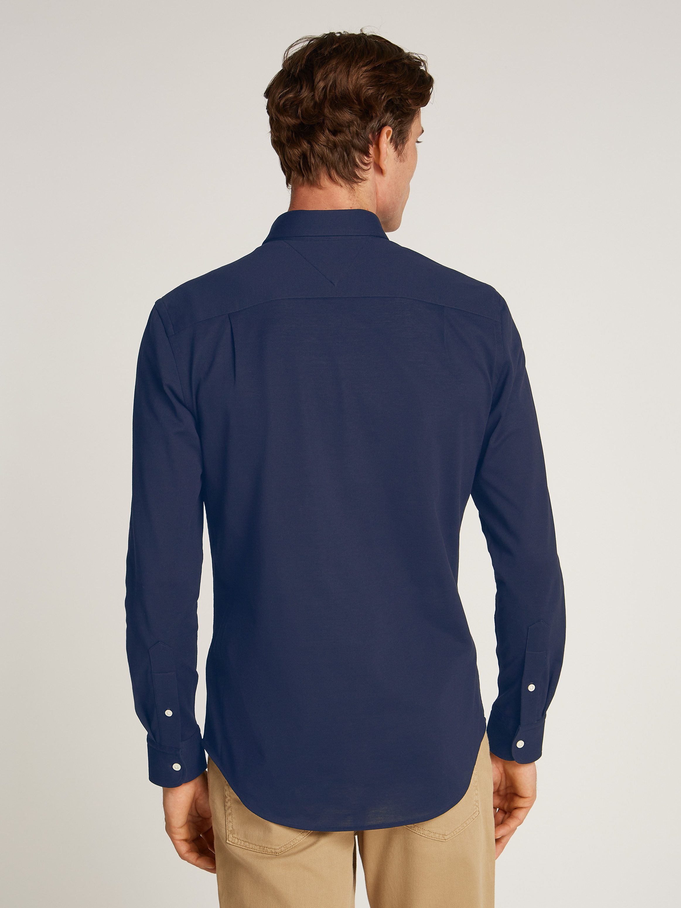 Tommy Hilfiger Businesshemd FLEX DOBBY Slim Fit SHIRT mit Logostickerei günstig online kaufen