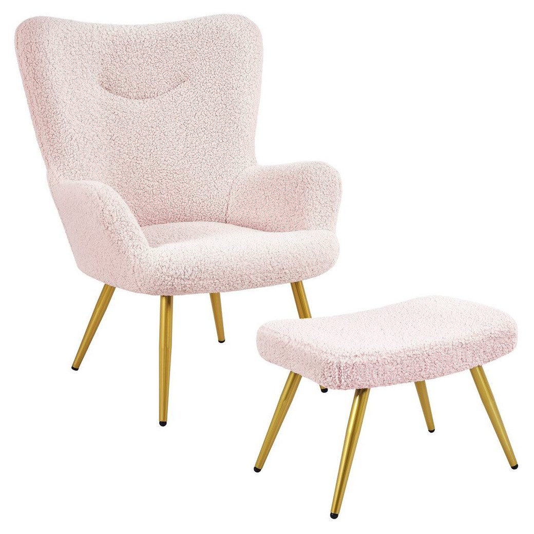 Yaheetech Relaxsessel Ohrensessel mit Hocker, Loungesessel mit Klappbarer R günstig online kaufen