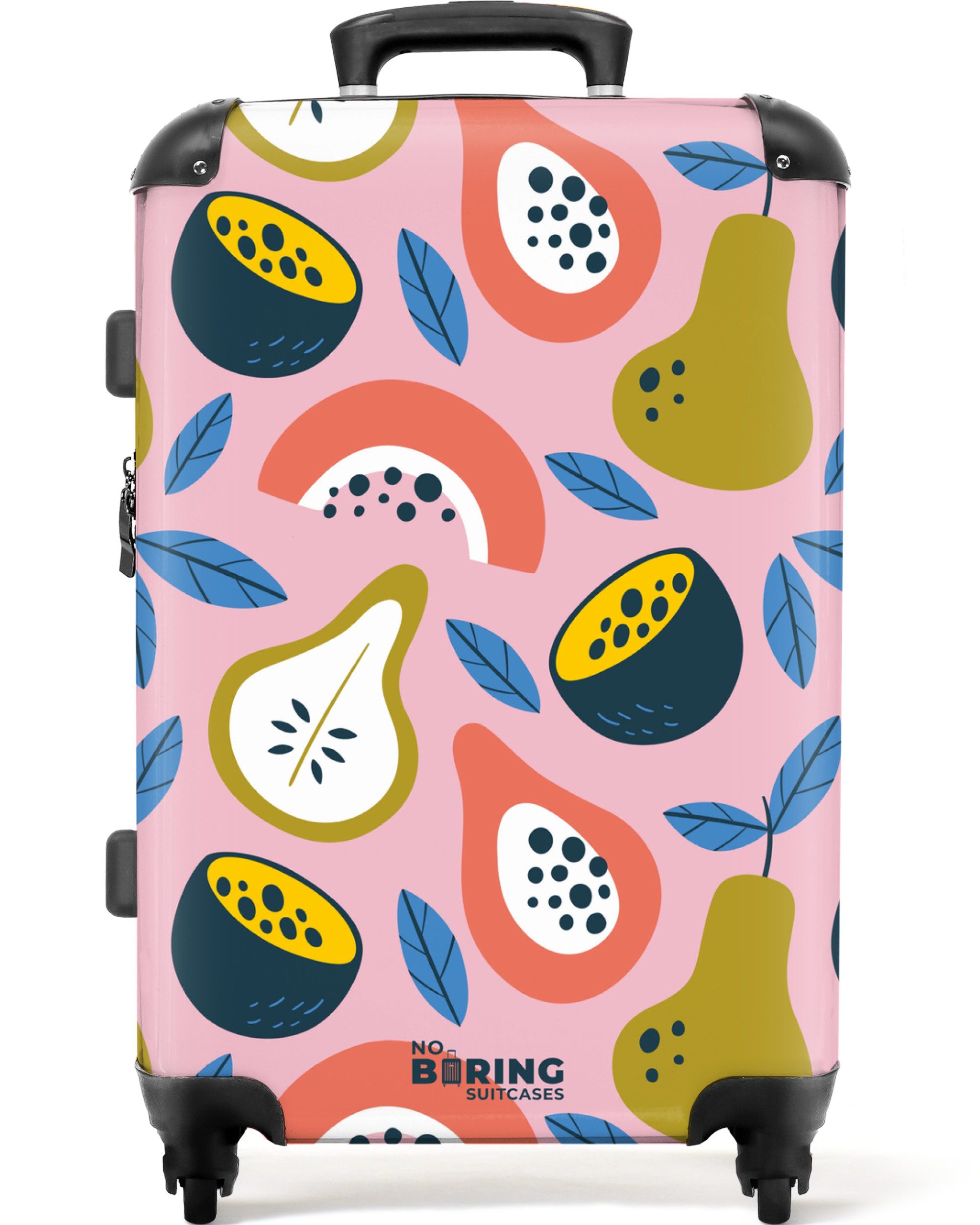 NoBoringSuitcases.com© Hartschalen-Trolley Tropische Früchte Muster mit günstig online kaufen