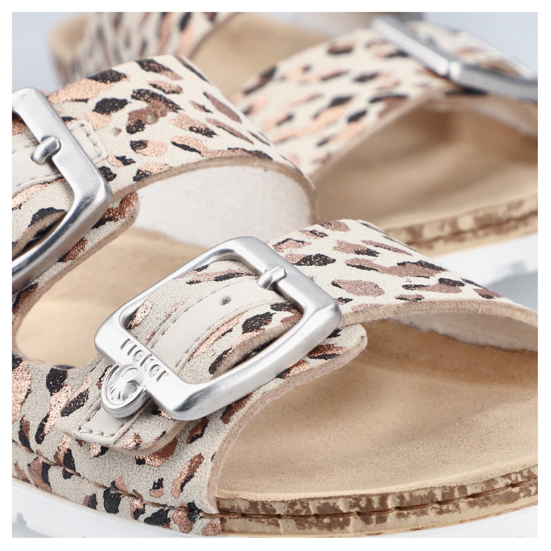 Rieker Pantolette, Sommerschuh, Schlappen mit verstellbaren Schnallen