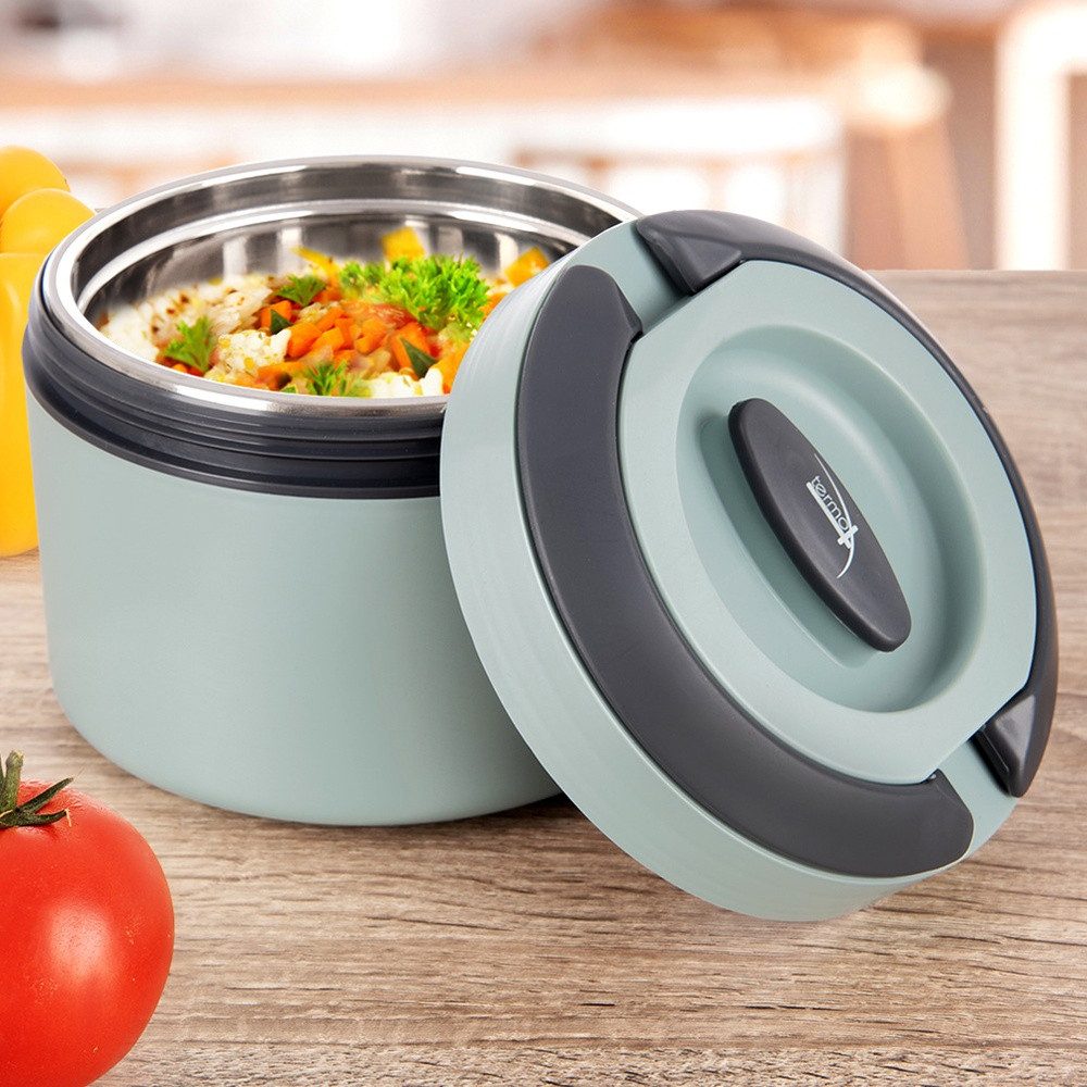 Orion Group Thermobehälter TERMO 620ml auslaufsicher mit Tragegriffen, Edelstahl, Kunststoff, rostfrei, Handwäsche – Bild 2 von 5