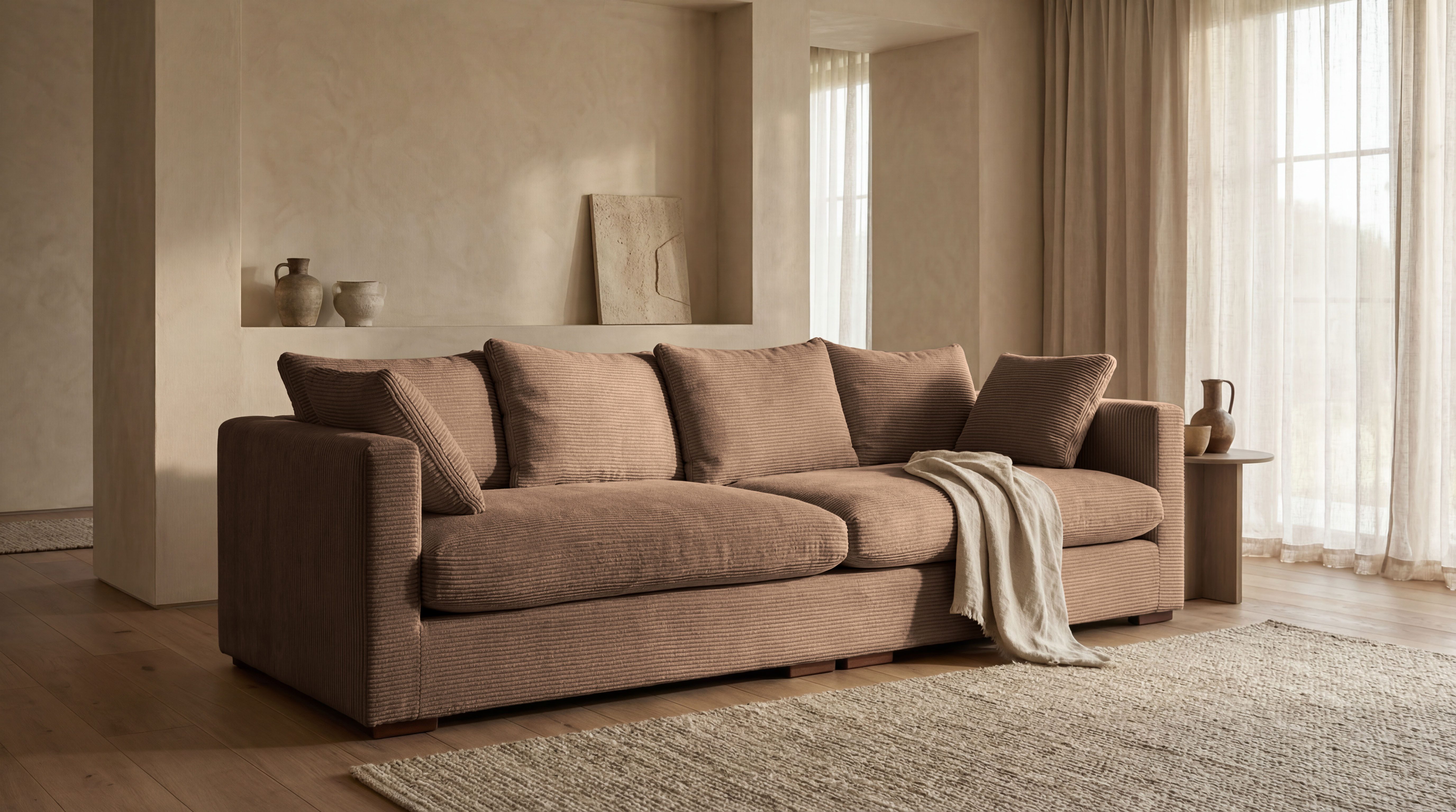 Home affaire Big-Sofa Coray, extra weich und kuschelig, Füllung mit Federn und Daunen