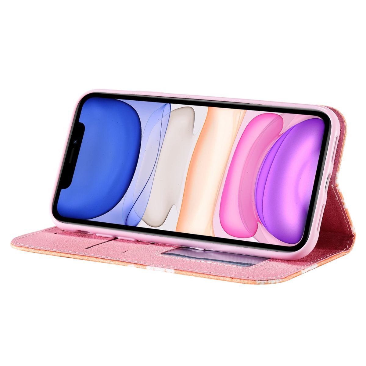 König Design Handyhülle Apple iPhone 11, Schutzhülle Schutztasche Case Cover Etuis Wallet Klapptasche Bookstyle